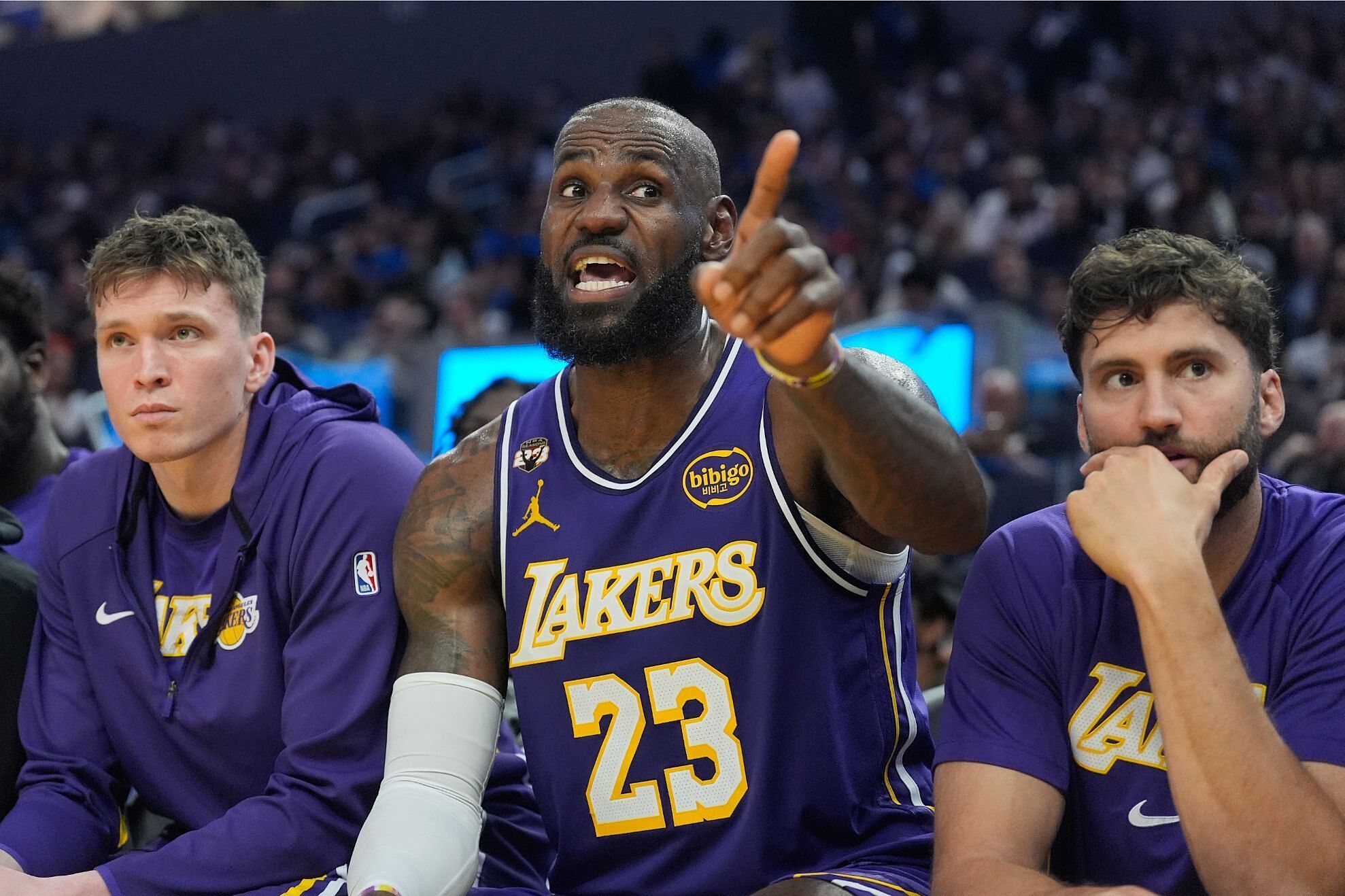 LeBron James reacts to fan mid game and his message is clear