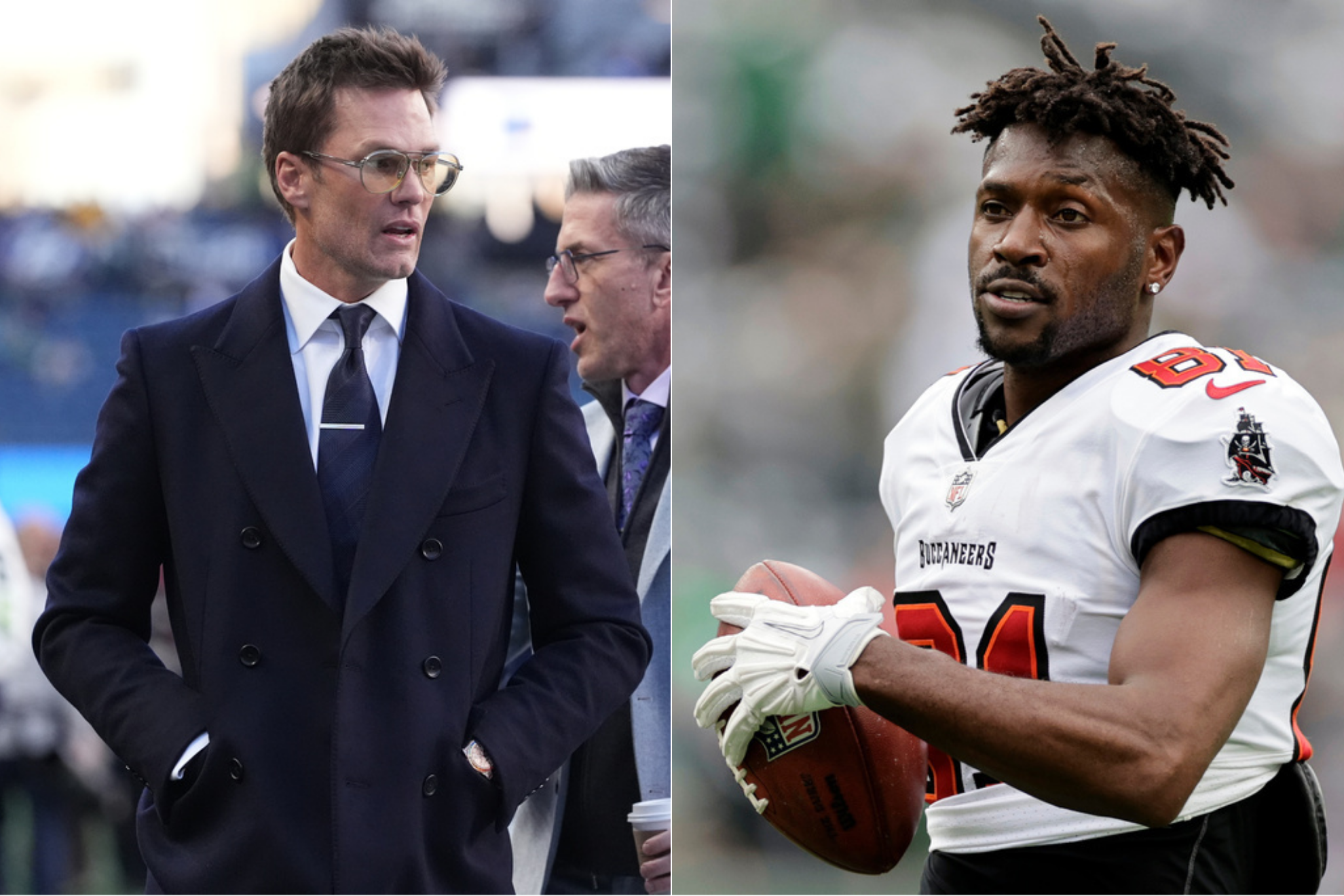 Tom Brady and Antonio Brown LaPresse