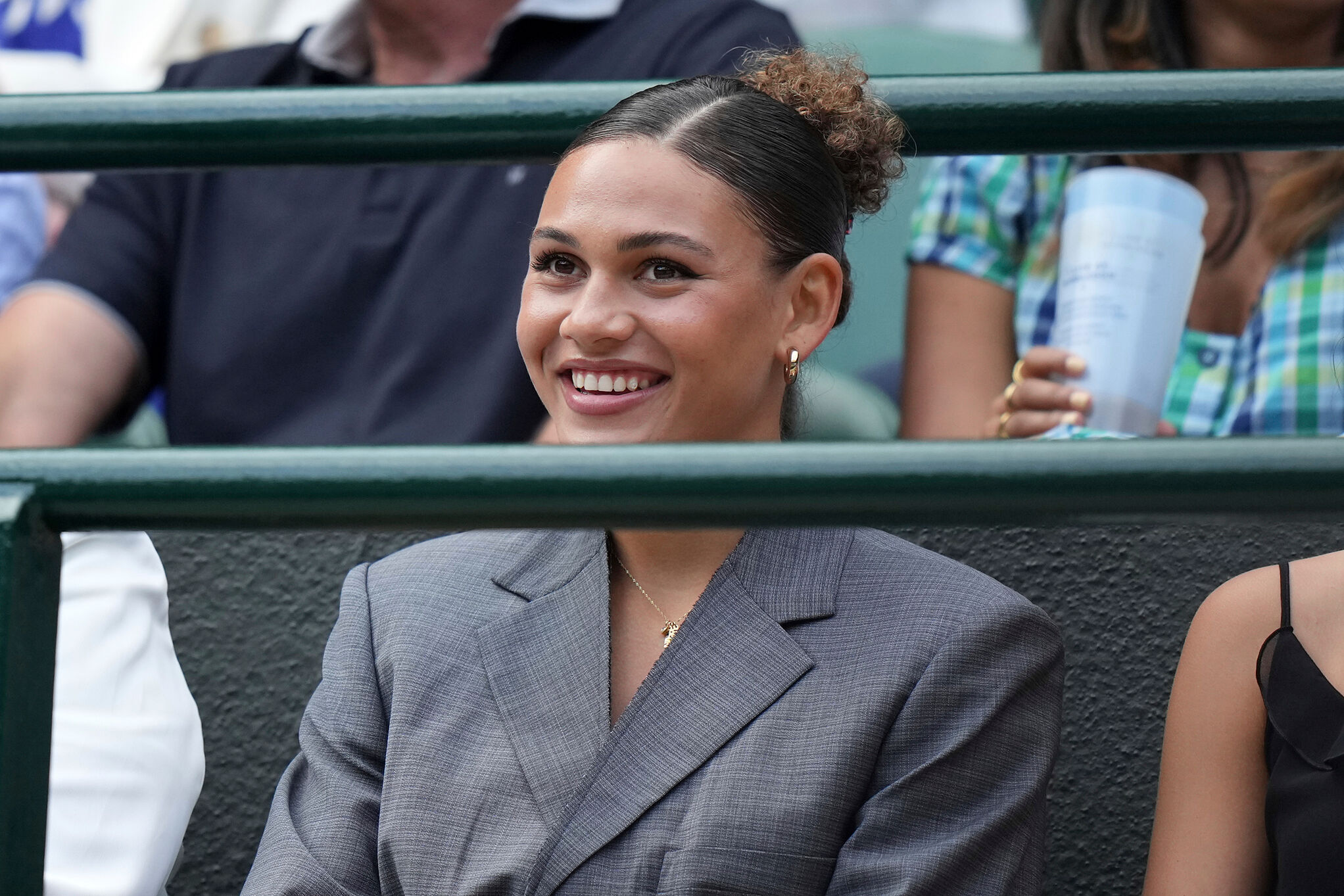 Trinity Rodman watches Ben Shelton at Wimbledon
