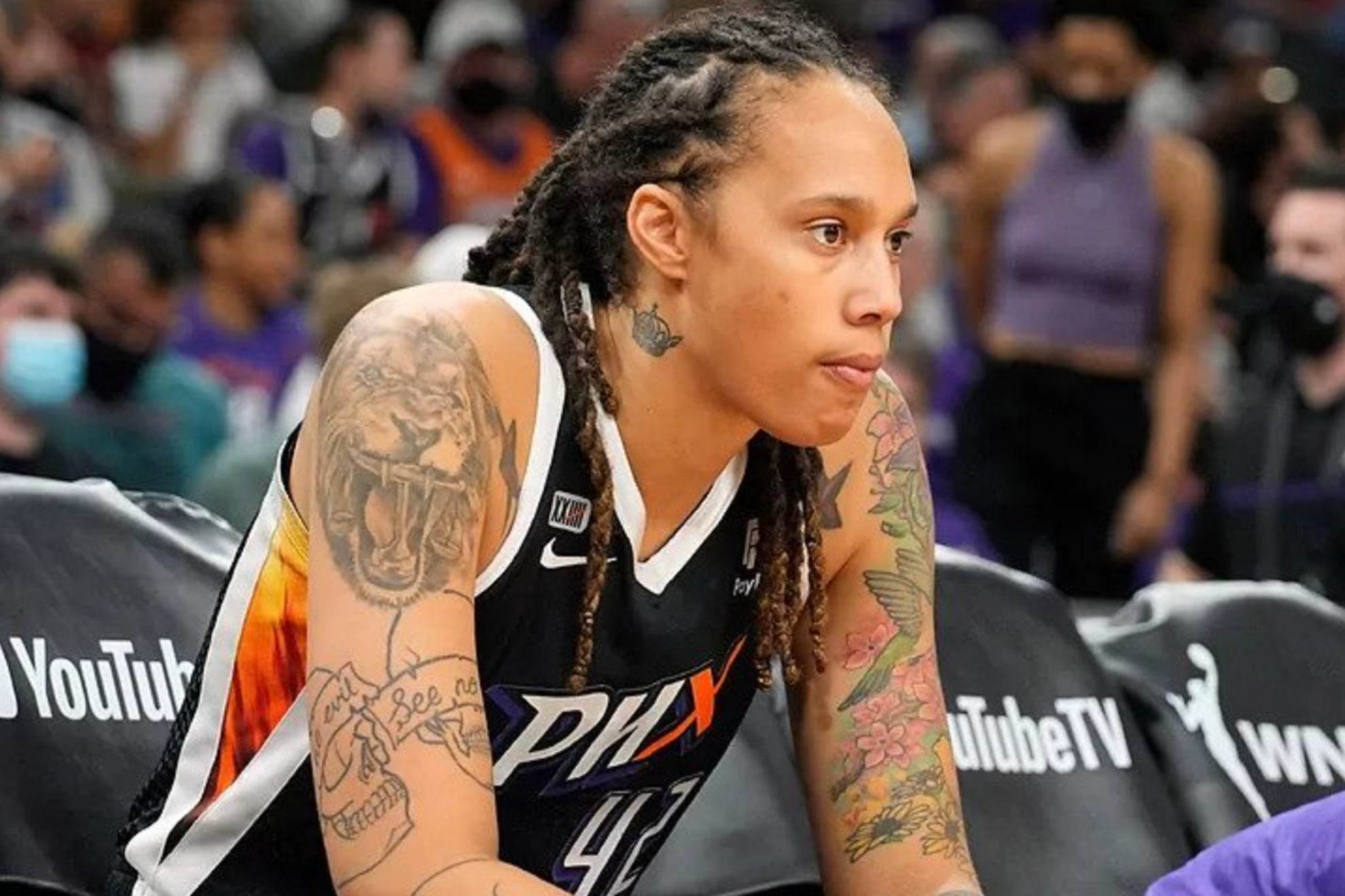 Brittney Griner playing for the Phoenix Mercury LAPRESSE