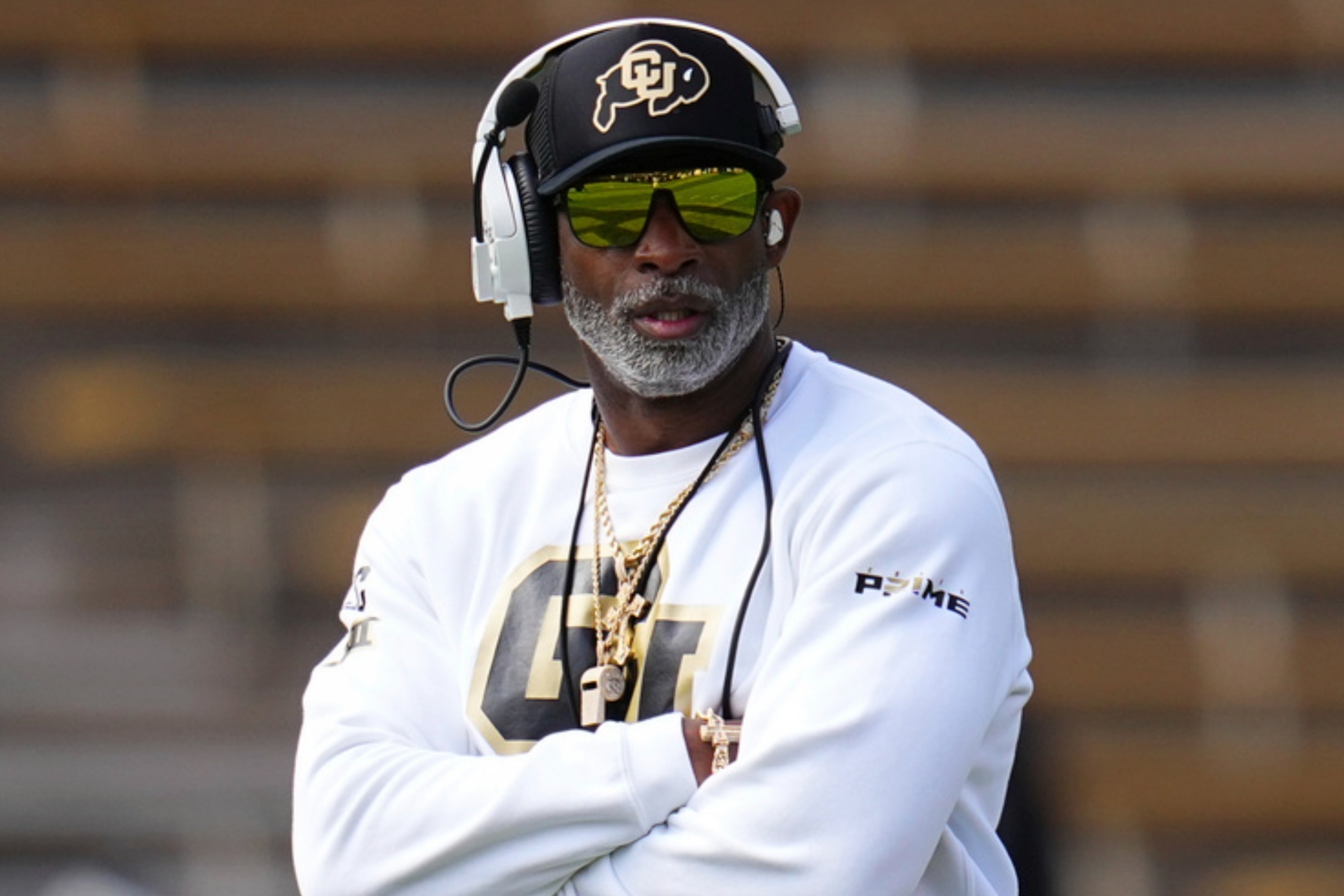 Deion Sanders during a spring game with the Colorado Buffaloes