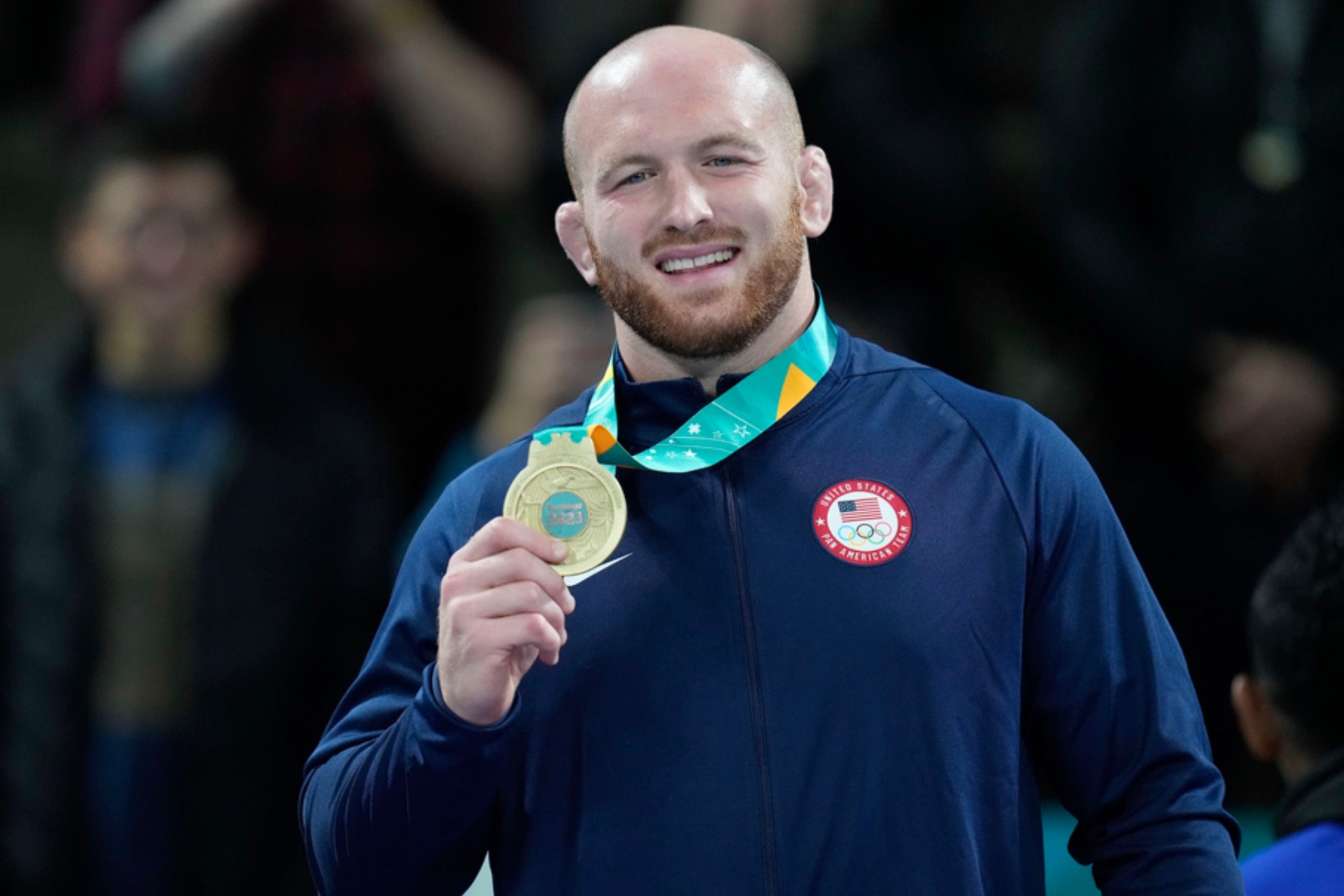 Kyle Snyder won gold at the men's 97kg wrestling freestyle event at the Pan American Games in 2023