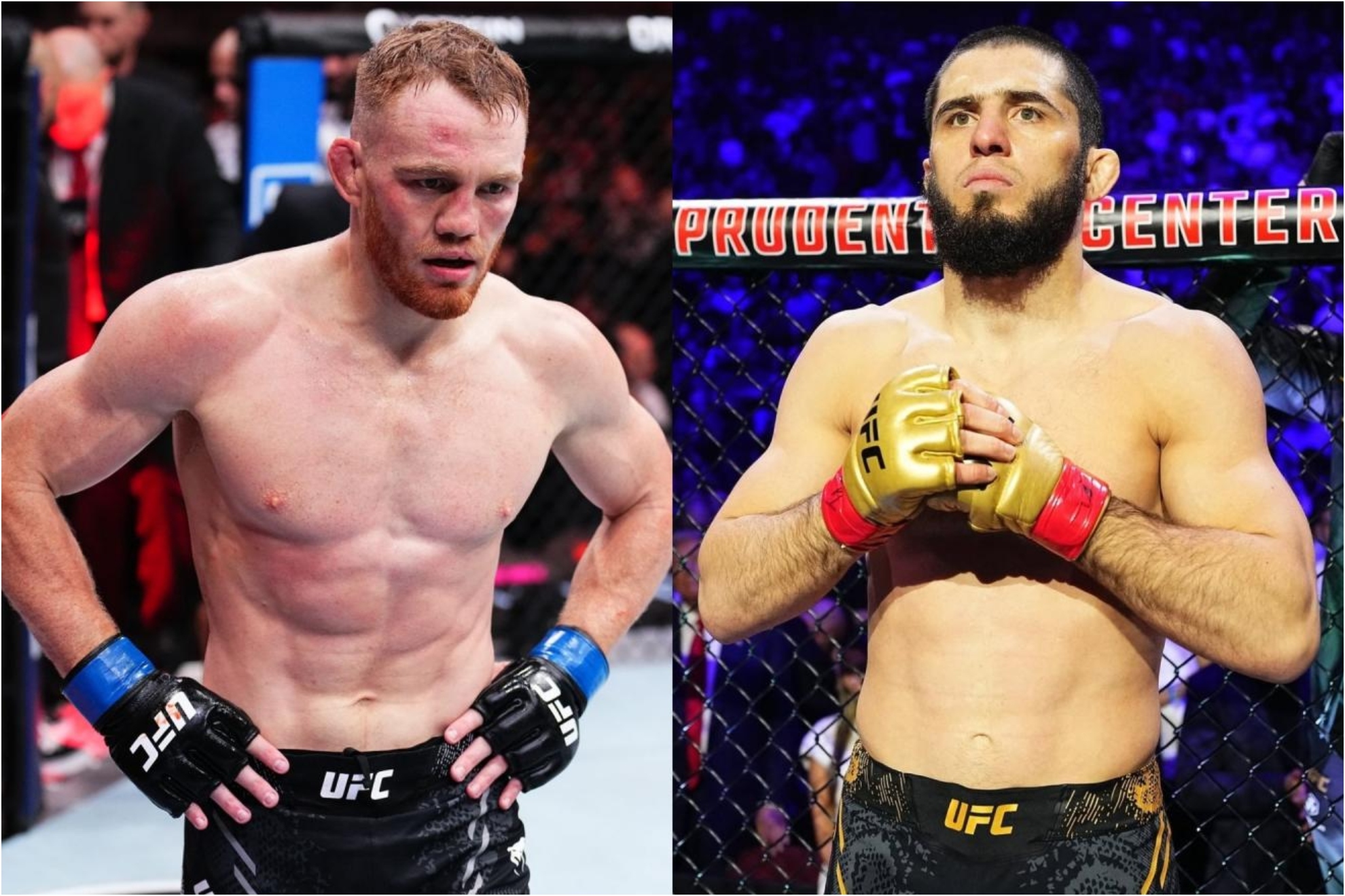 A montage by Jack Della Maddalena and Islam Makhachev.
