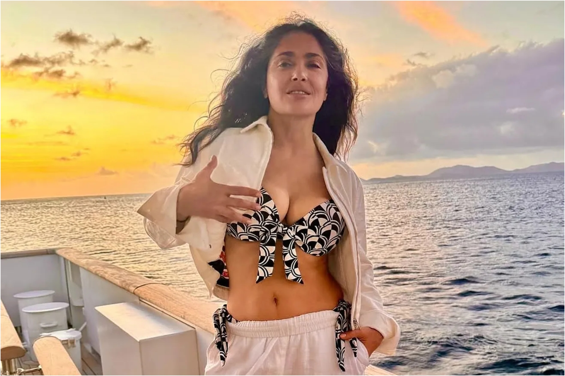 Redefining beauty at almost 60: Salma Hayek.