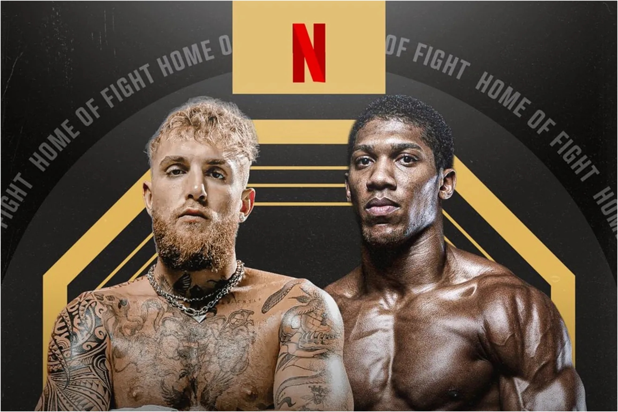 Paul and Joshua on the poster for the December fight.