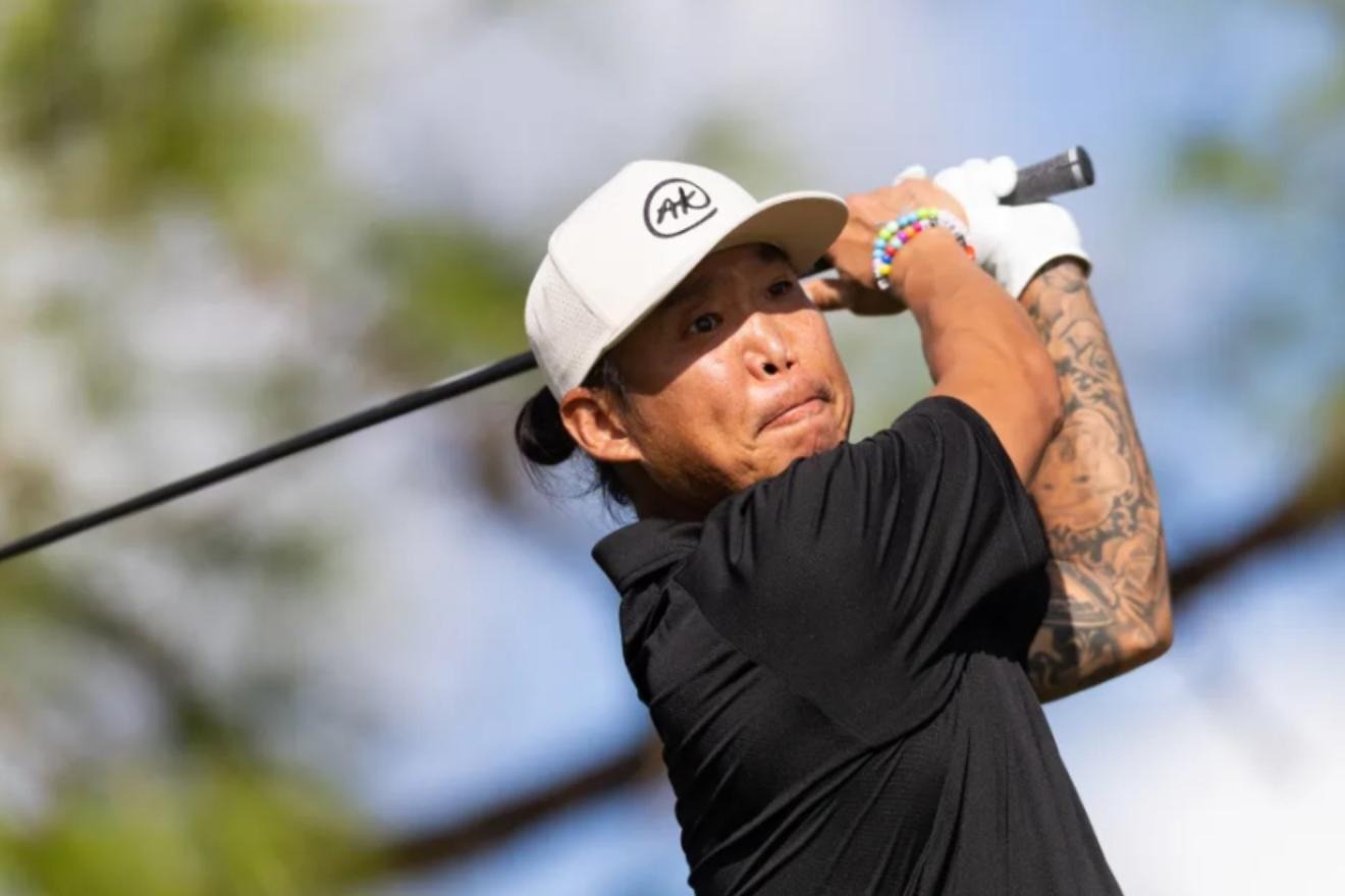 Anthony Kim during a LIV Golf event.