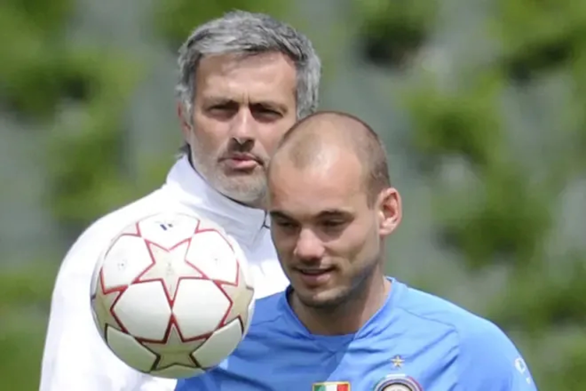 Mourinho and&nbsp;Wesley Sneijder.
