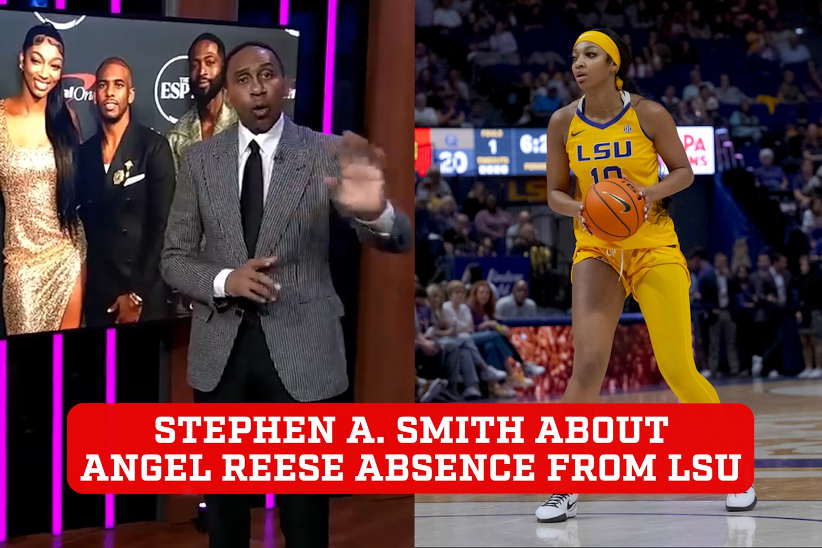 Stephen A. Smith reacts strongly to rumors on Angel Reese's LSU absence