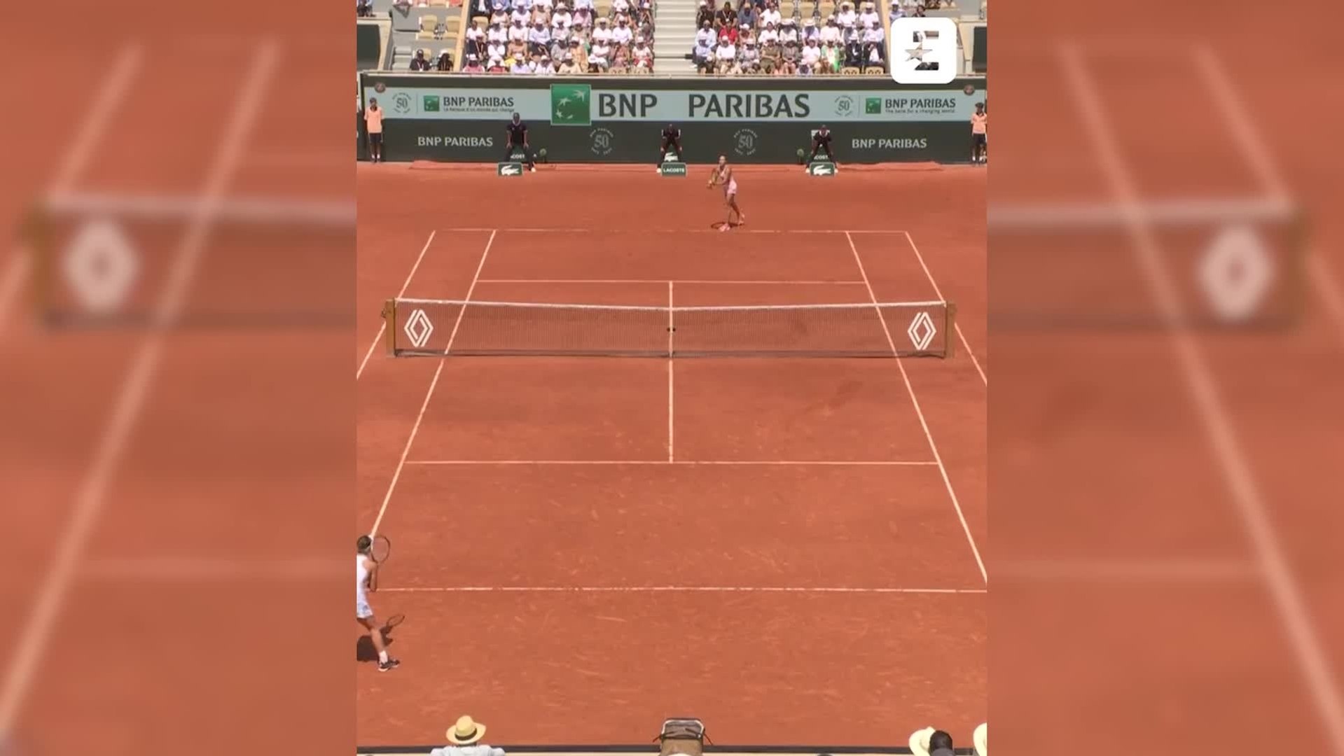 Sabalenka waits for Svitolina at the net to shake her hand and the Ukrainian walks past her