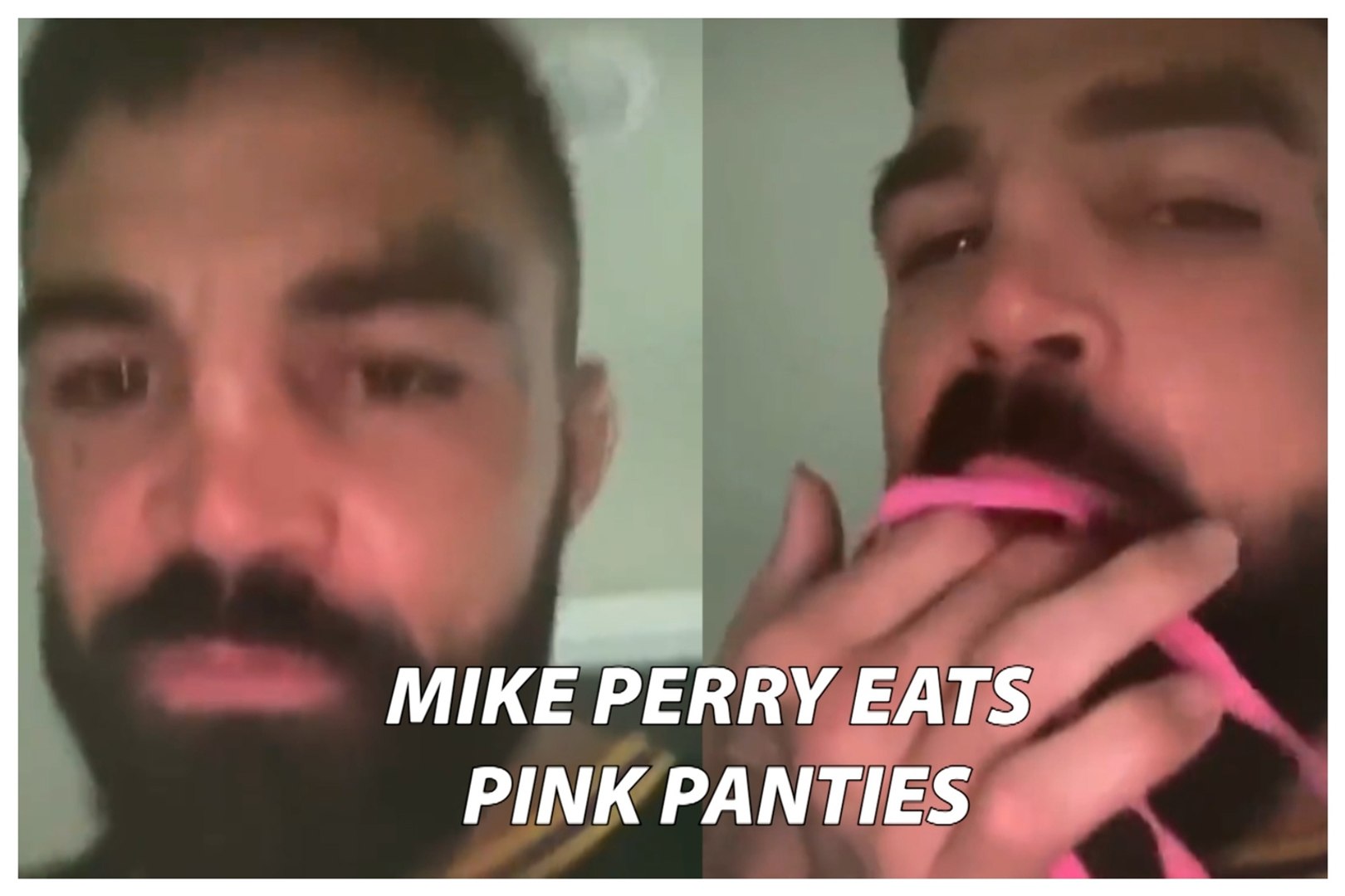 Mike Perry eats pink panties on Instagram