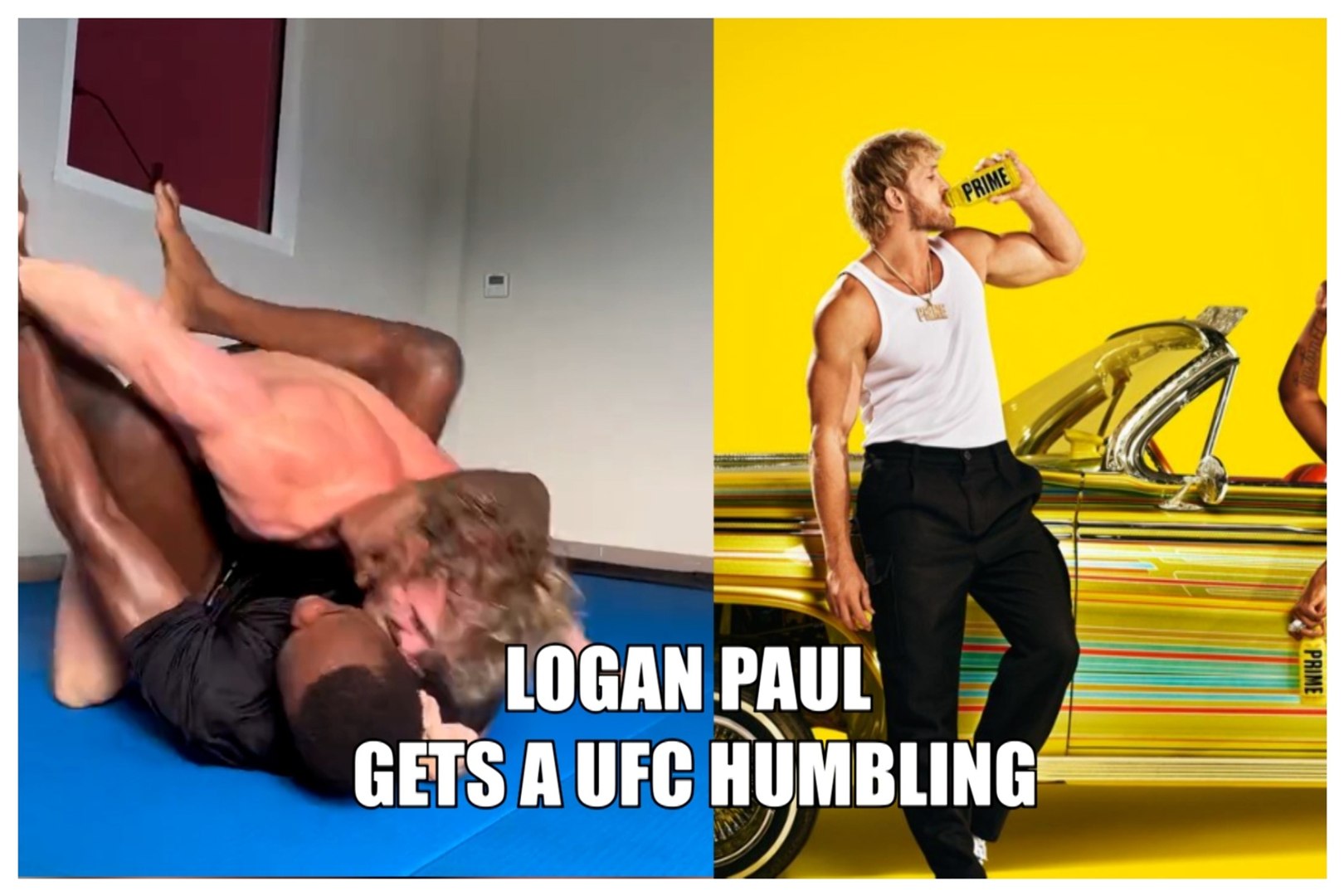 Logan Paul gets choked up by UFC star Isreal Adesanya after signing sponsorship deal
