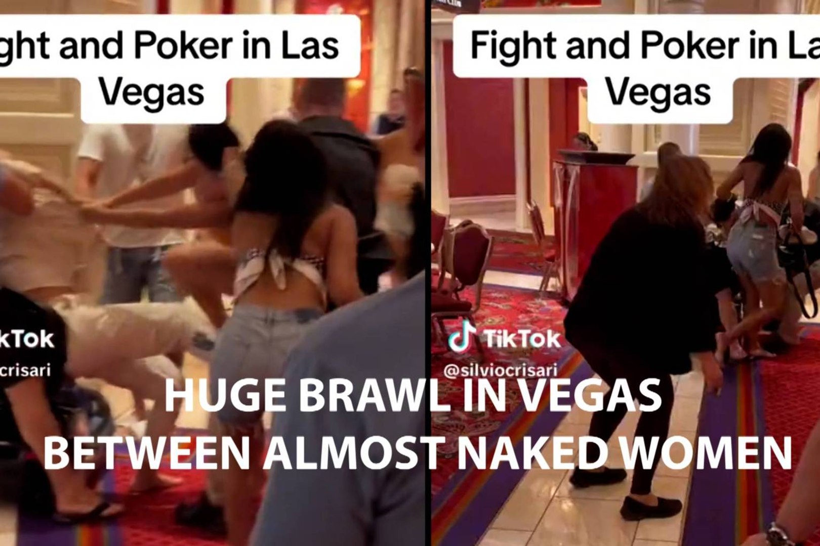 Huge brawl between virtually naked women in luxury naked hotel