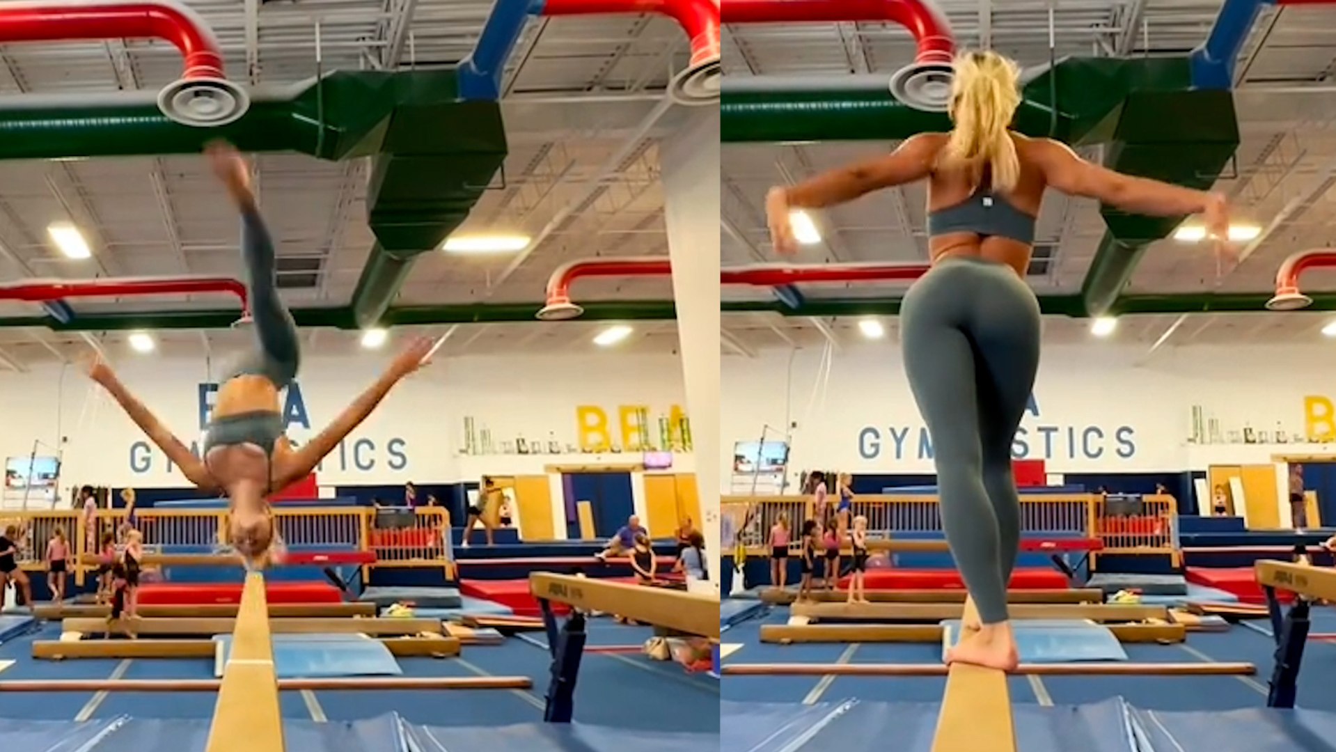 Olivia Dunne does a hands-free backflip hard to explain