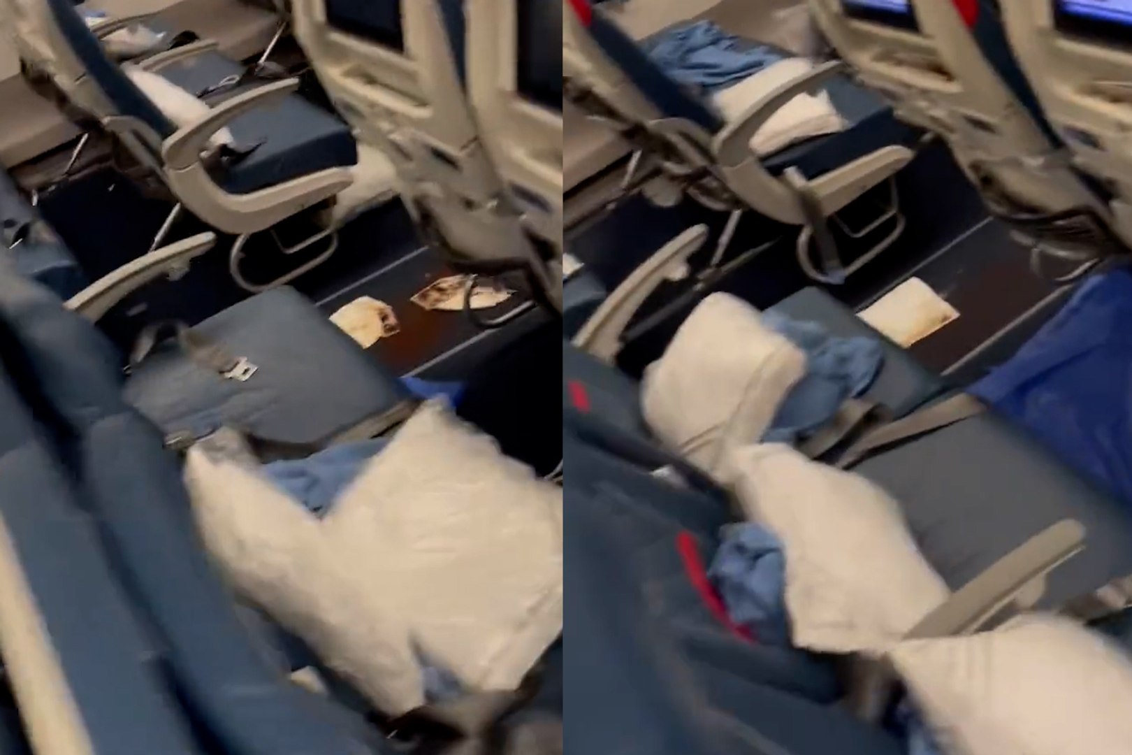 Video of diarrhea for which a flight was canceled due to "biohazard"