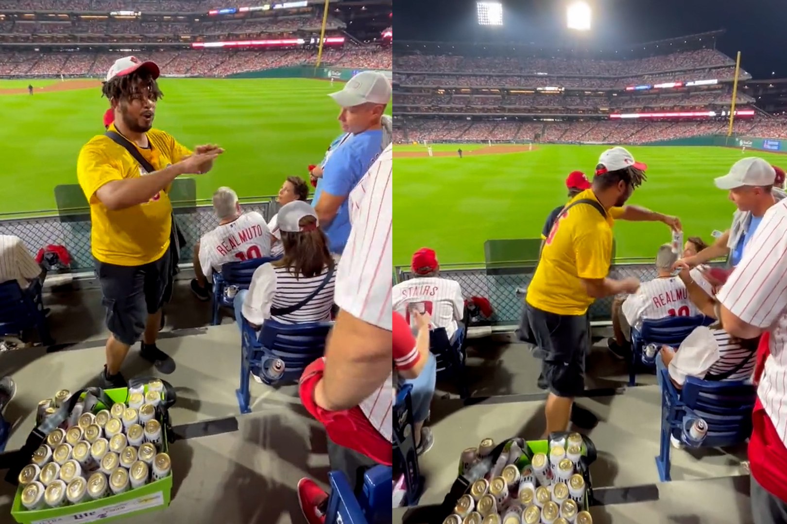 Phillies fan's $4,500 beer gift lights up the entire section