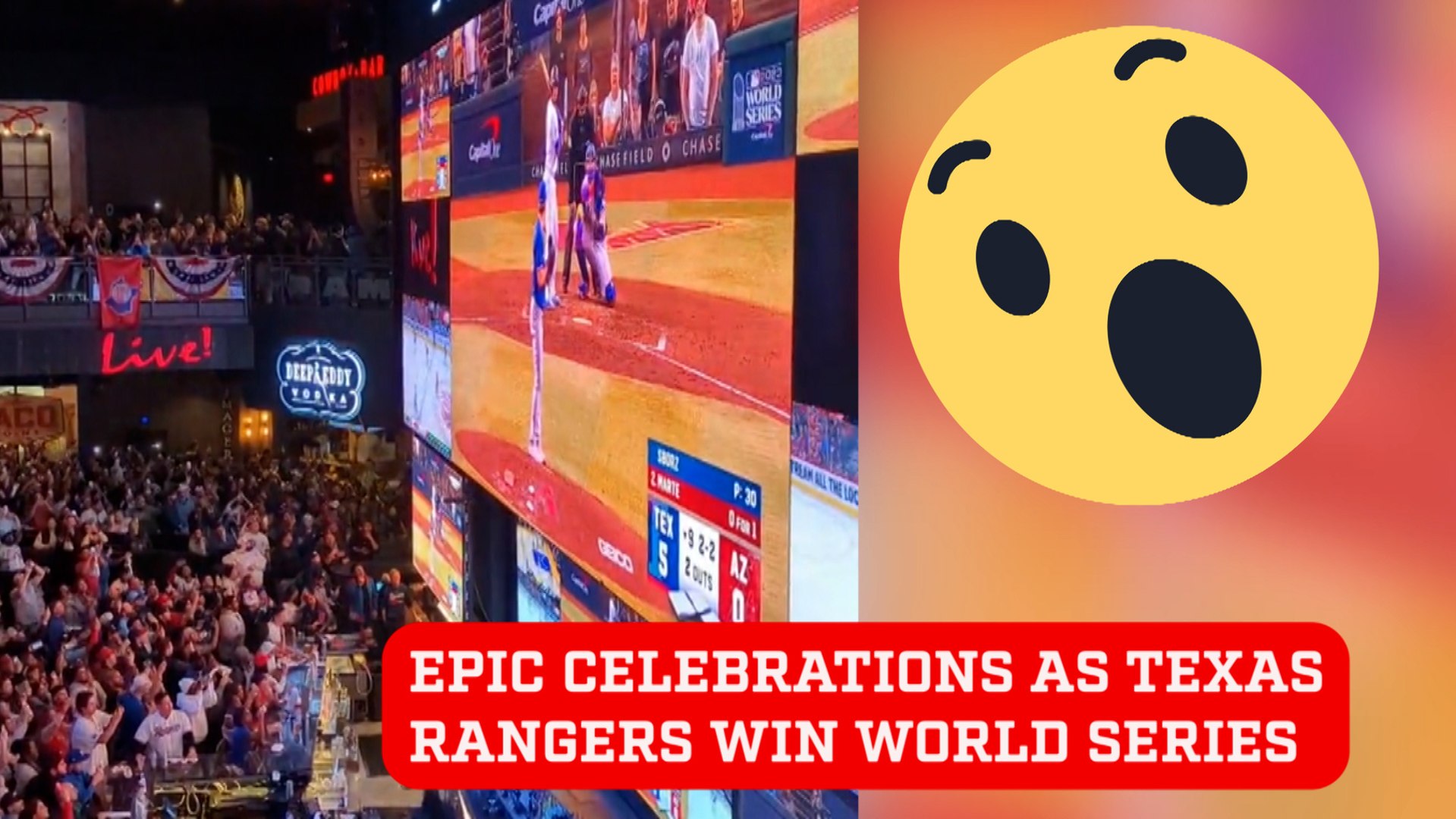 EPIC celebrations in Texas as the Rangers win the World Series