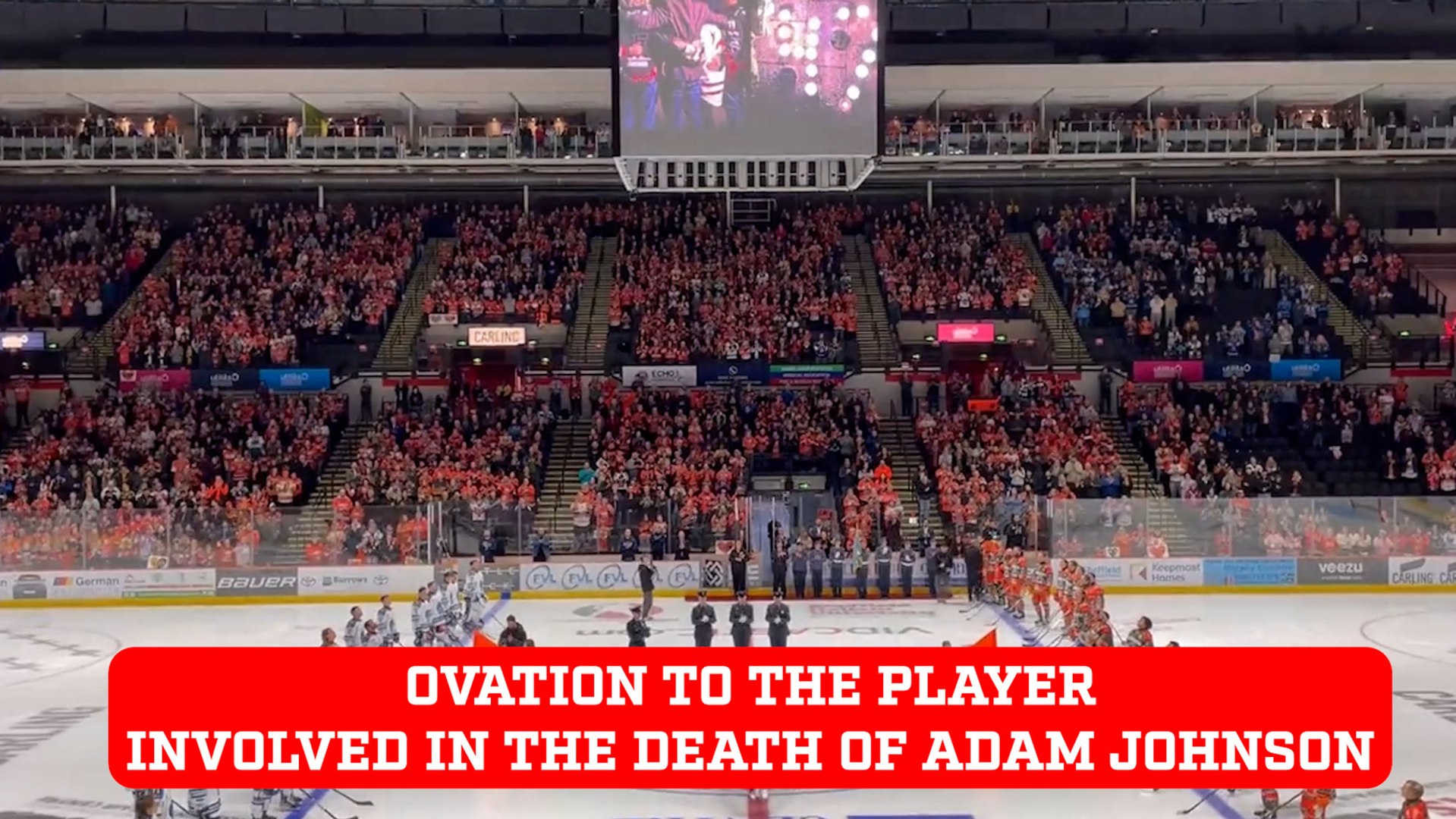 Ovation for Matt Petgrave, the player involved in the incident leading to the death of Adam Johnson