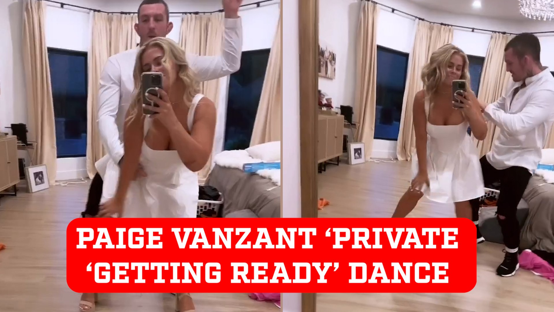 Paige VanZant private 'getting ready' dance with husband (VIDEO)