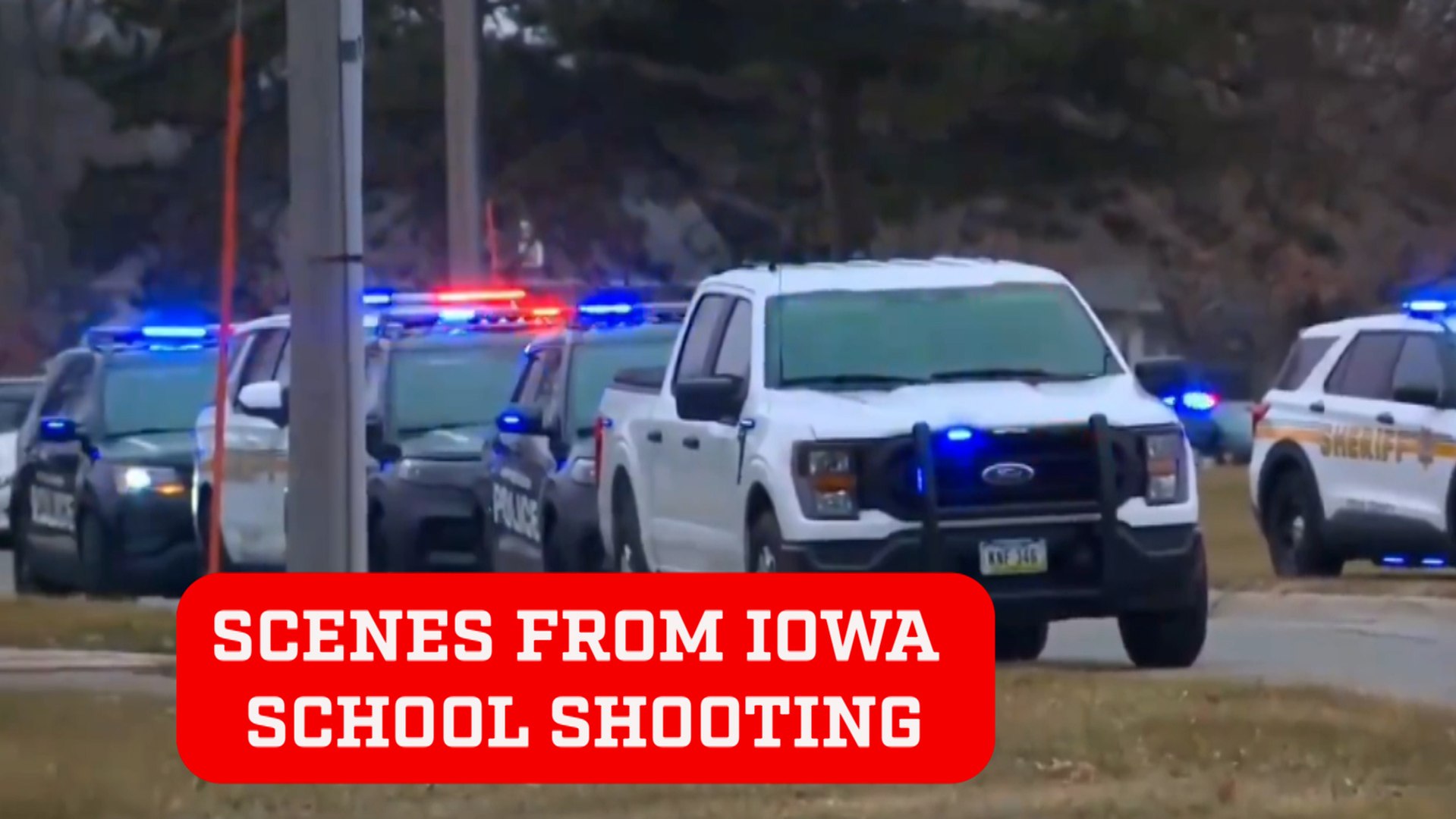 Scenes on the ground from Iowa school shooting