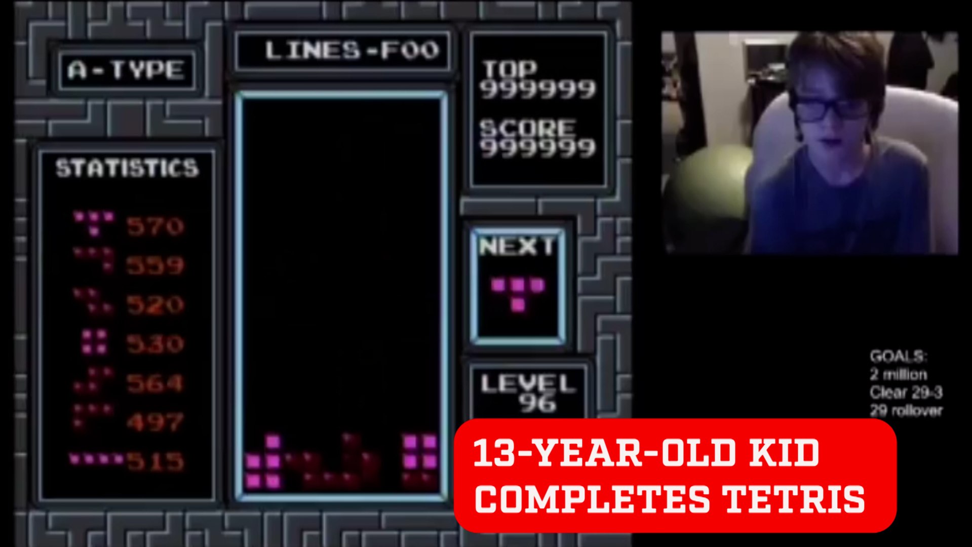 13-year-old Will Gibson does the unthinkable: Completes Tetris for the first time ever