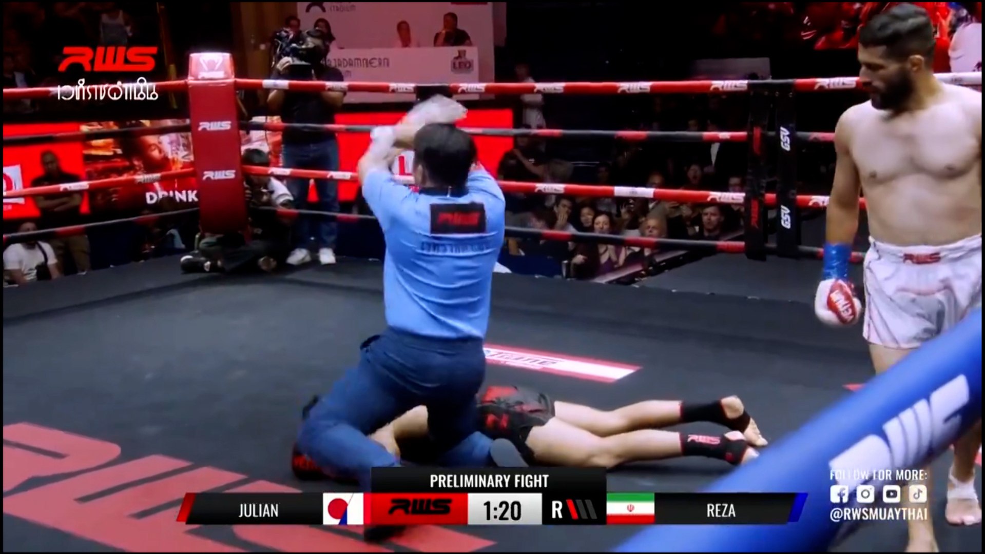 Brutal punch brutally knocks out Muai Thai star during brutal fight