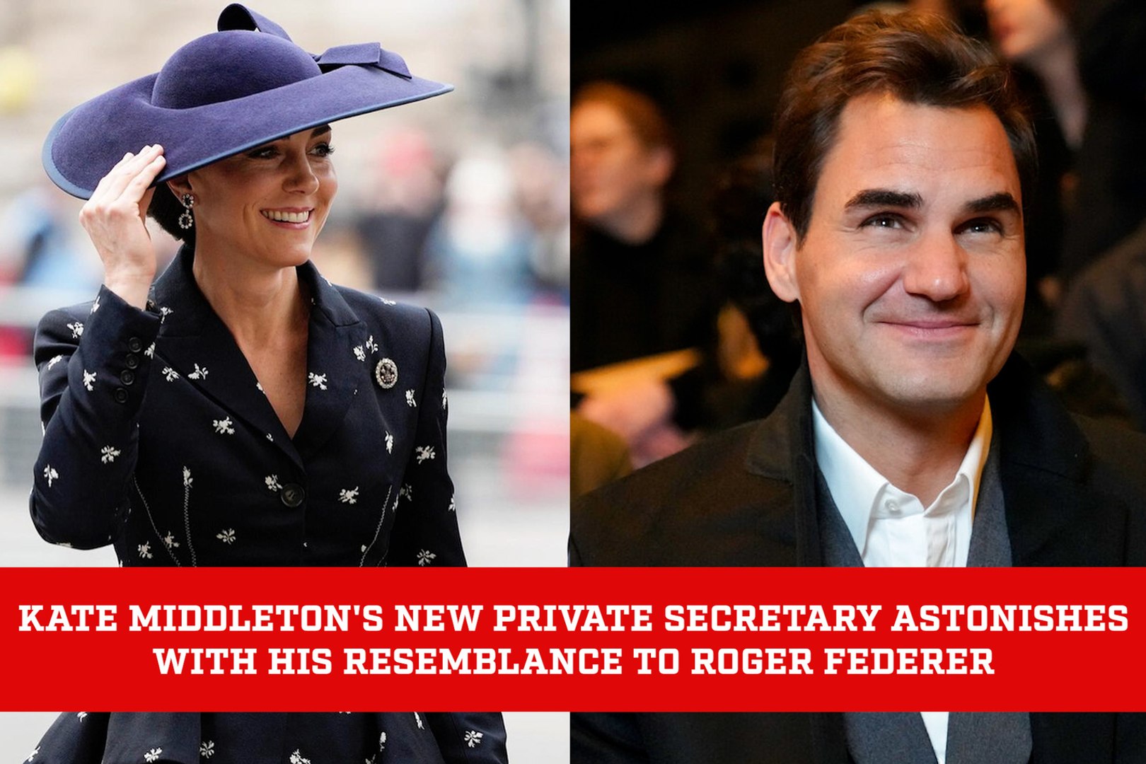 Kate Middleton's new private secretary's striking resemblance to Roger Federer