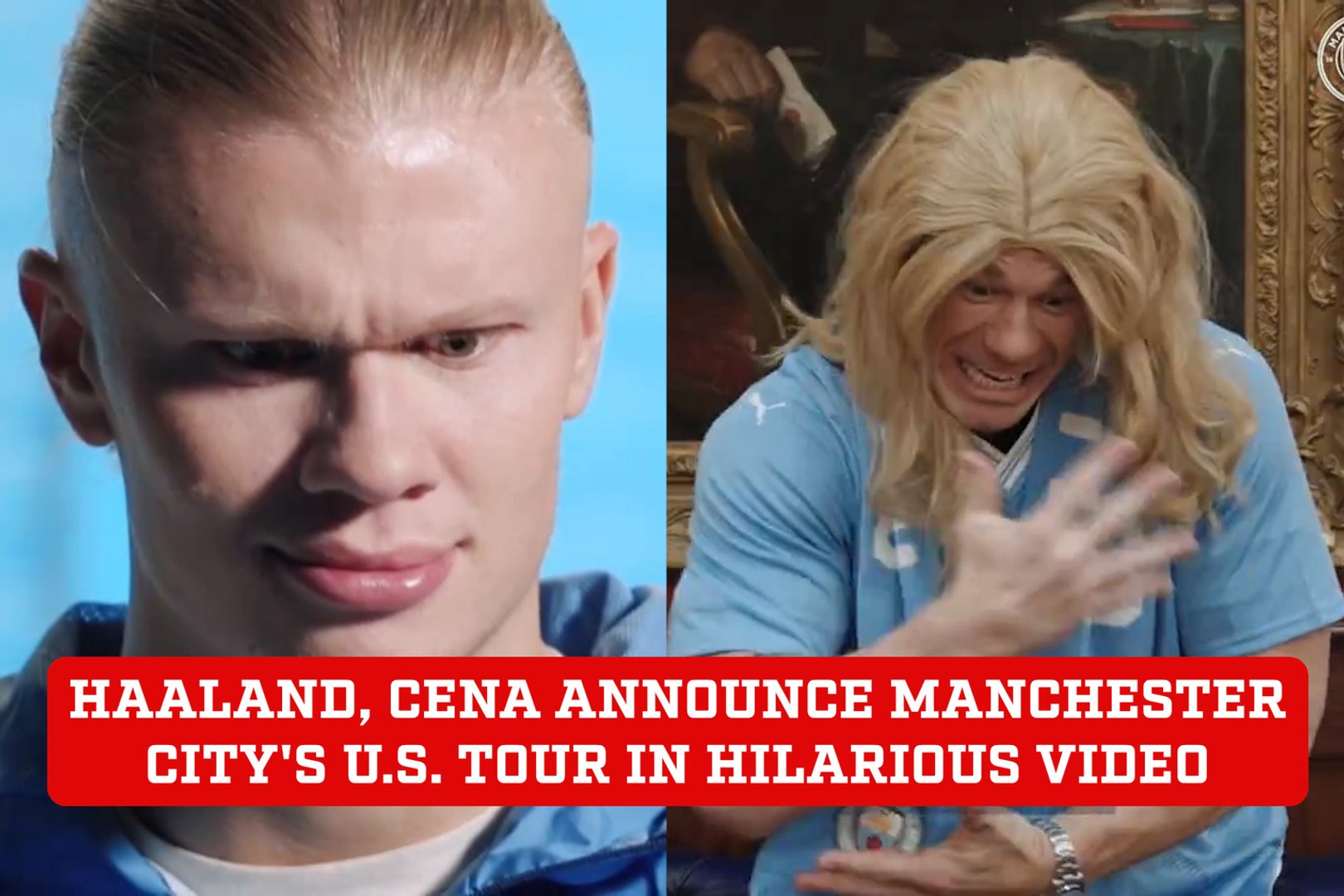 Erling Haaland and John Cena announce Manchester City's US tour in a strange, but hilarious video