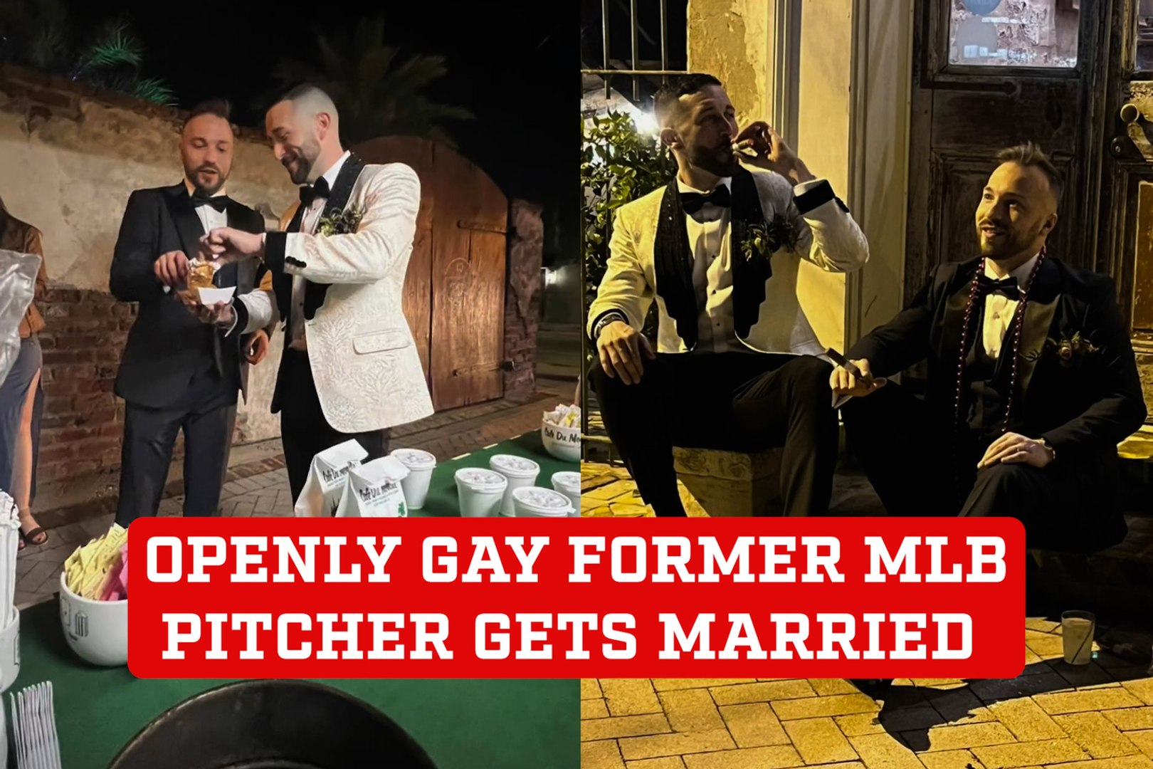Openly gay former MLB pitcher marries longtime partner