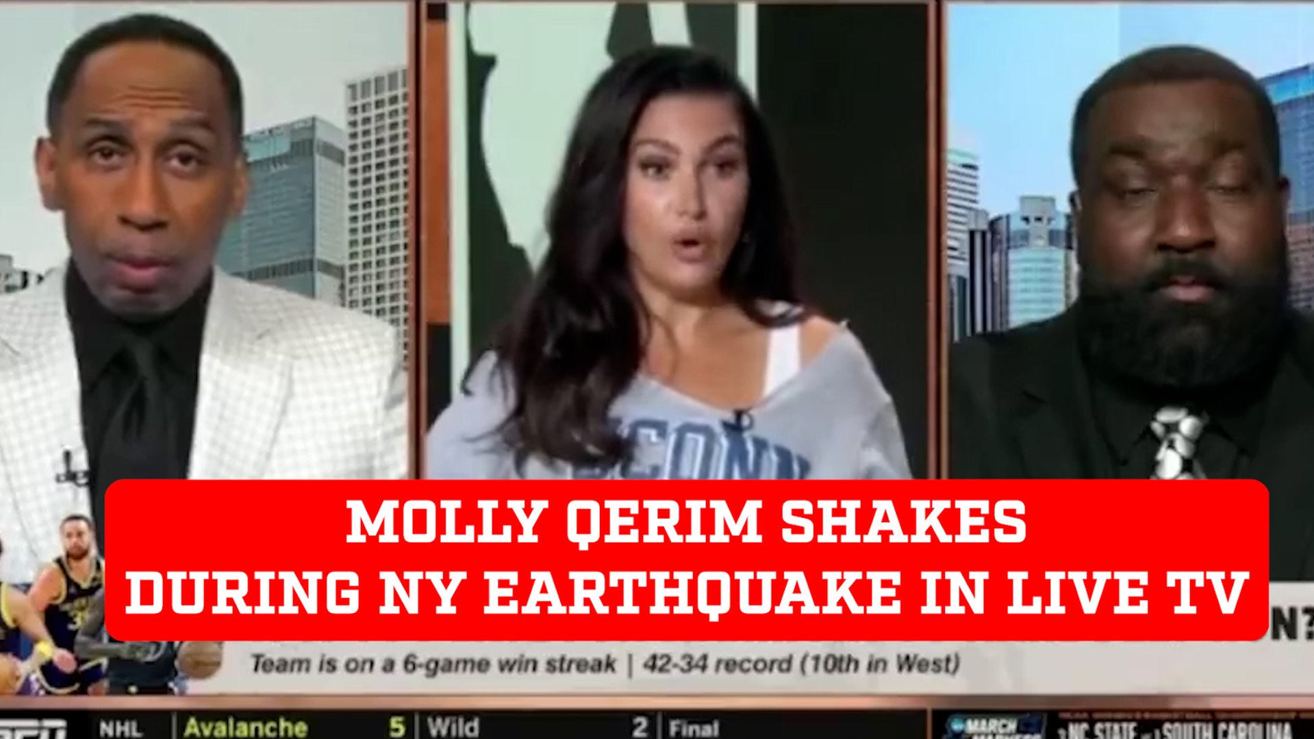 Molly Qerim shakes during N.Y earthquake hit on ESPN First take in scare moment
