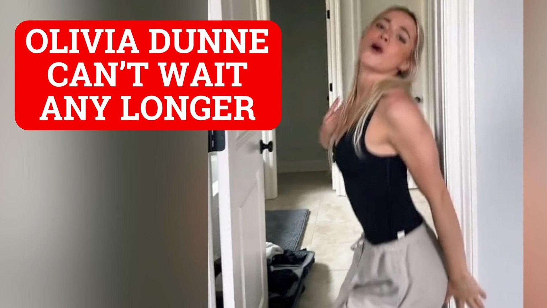 Olivia Dunne struggles to control herself while away from long distance boyfriend
