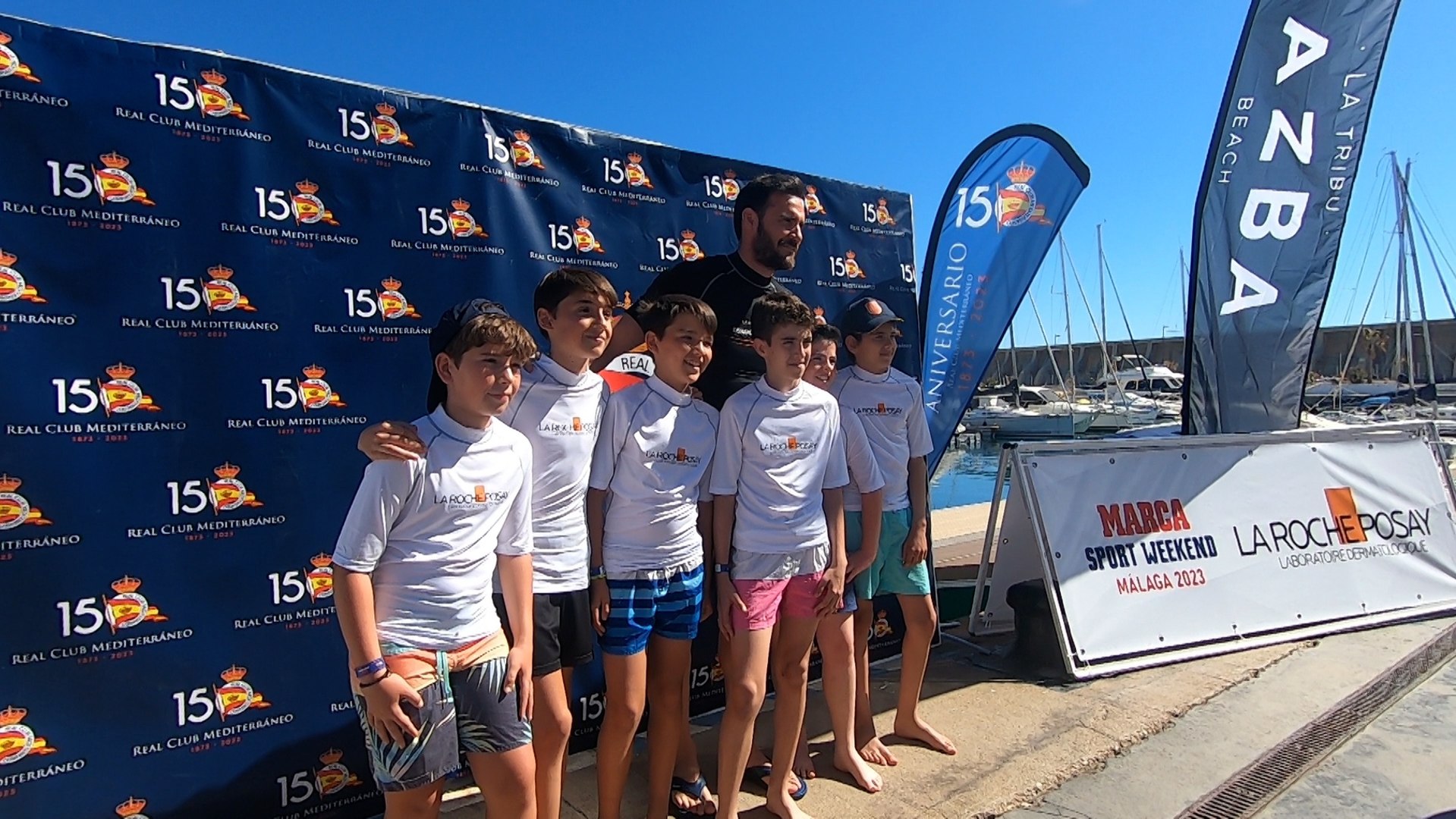 Saúl Craviotto comparte un clinic con niños del Club Mediterráneo de Málaga en el MSW 2023