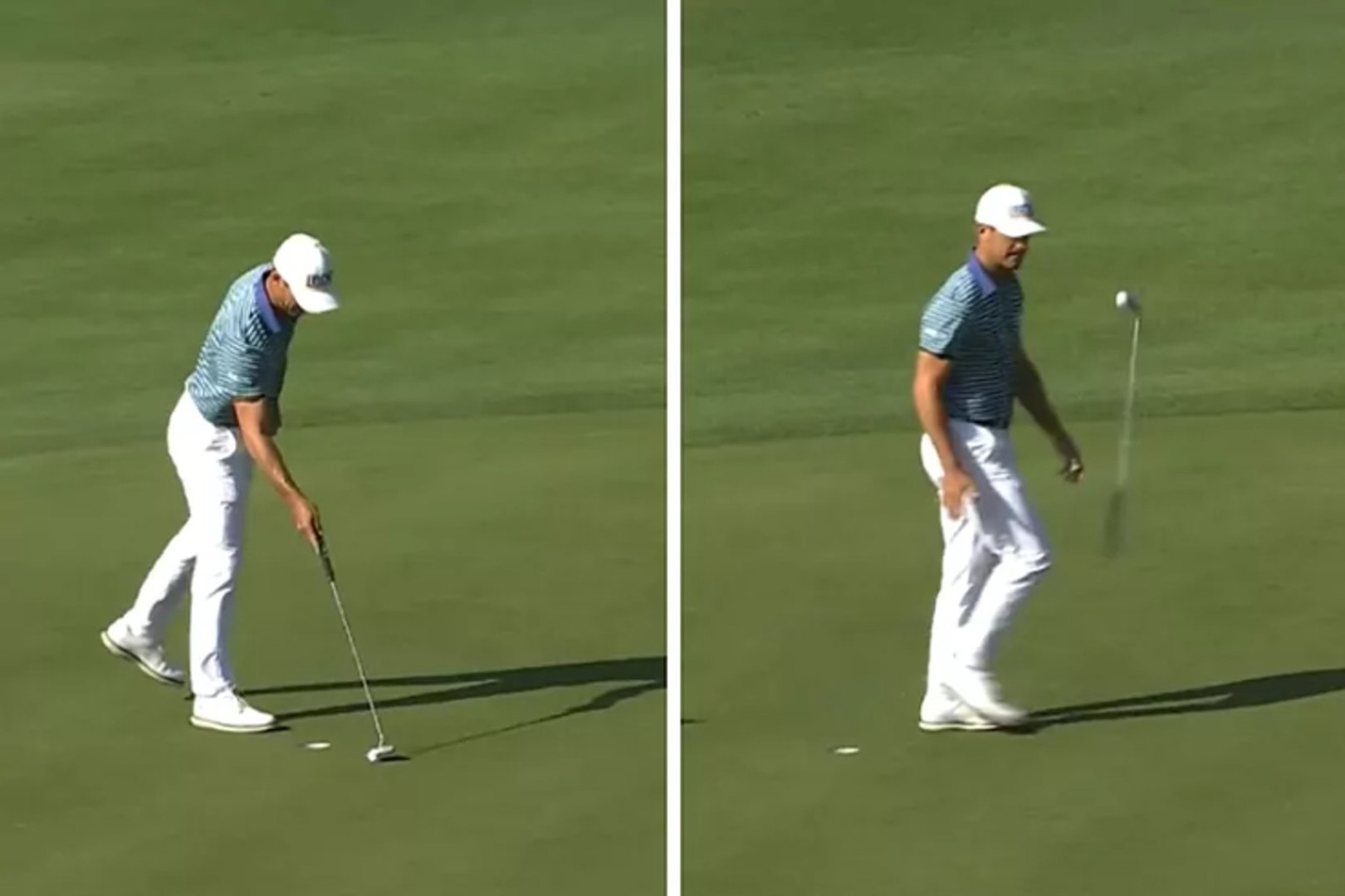 Billy Horschel picks up golf ball with putter in a never-before-seen manner