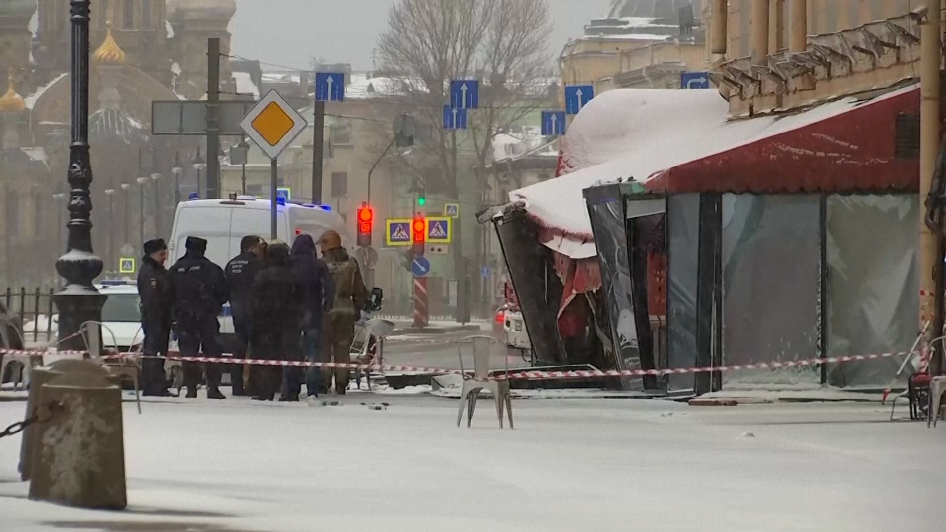 Scenes in St Petersburg morning after bomb explosion