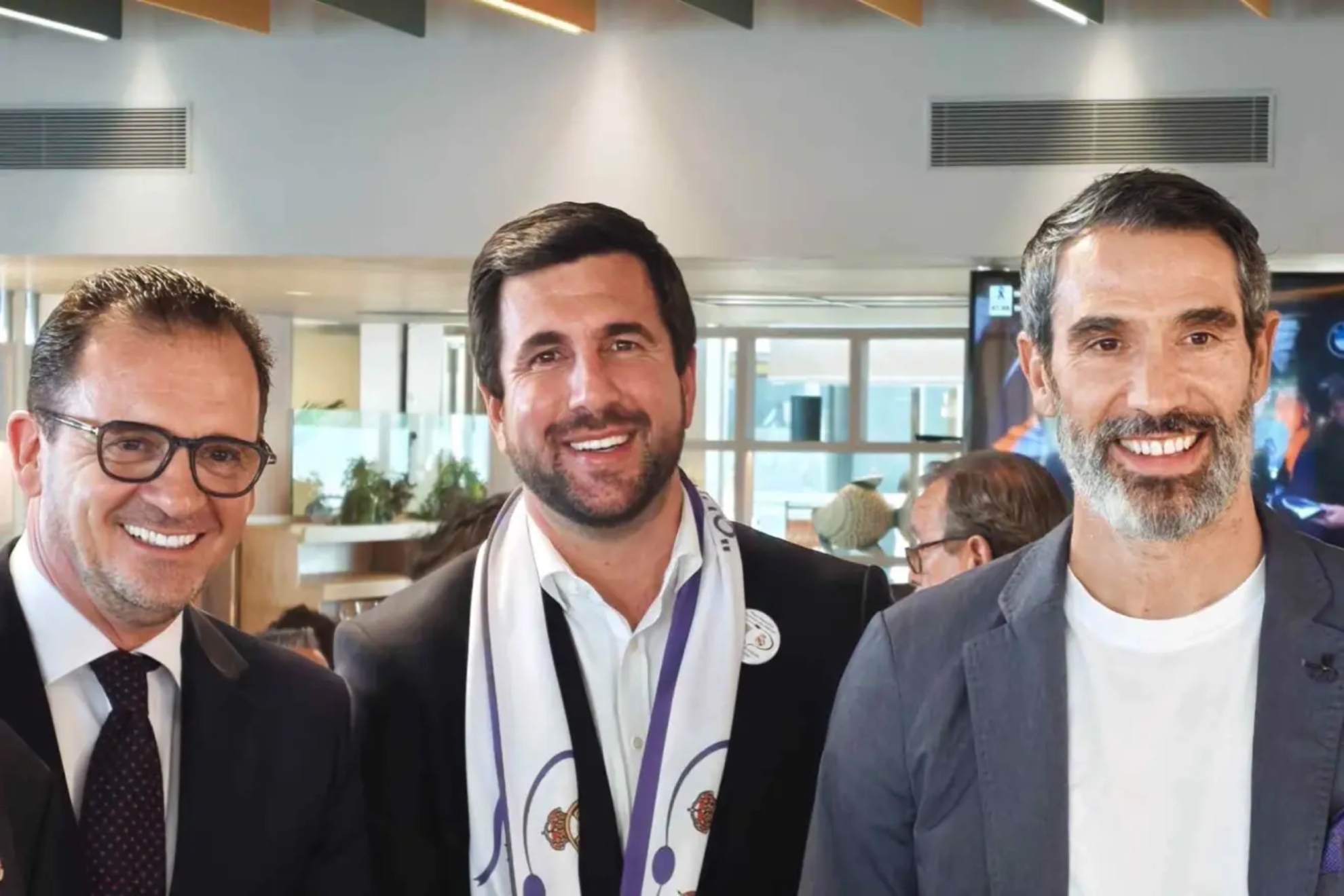 Enrique Riquelme with Pedja Mijatovic and Fernando Sanz