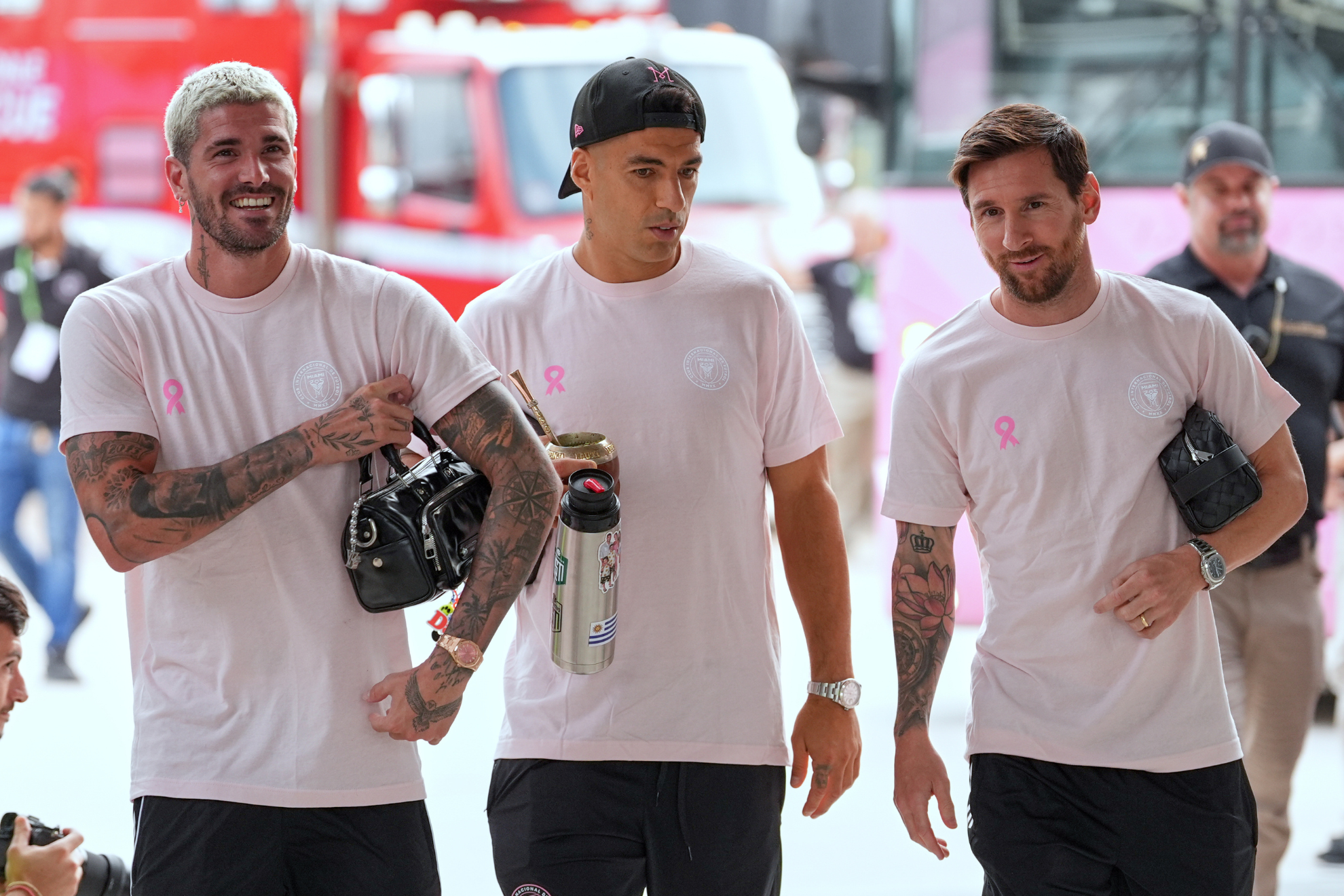 From left to right, Inter Miami midfielder