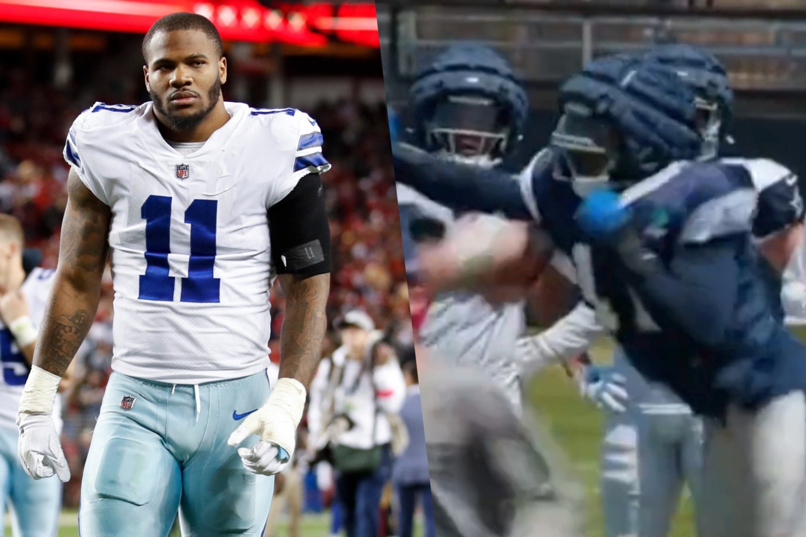 Micah Parsons isn't himself and punches Tyler Biadasz: The helmet saved him