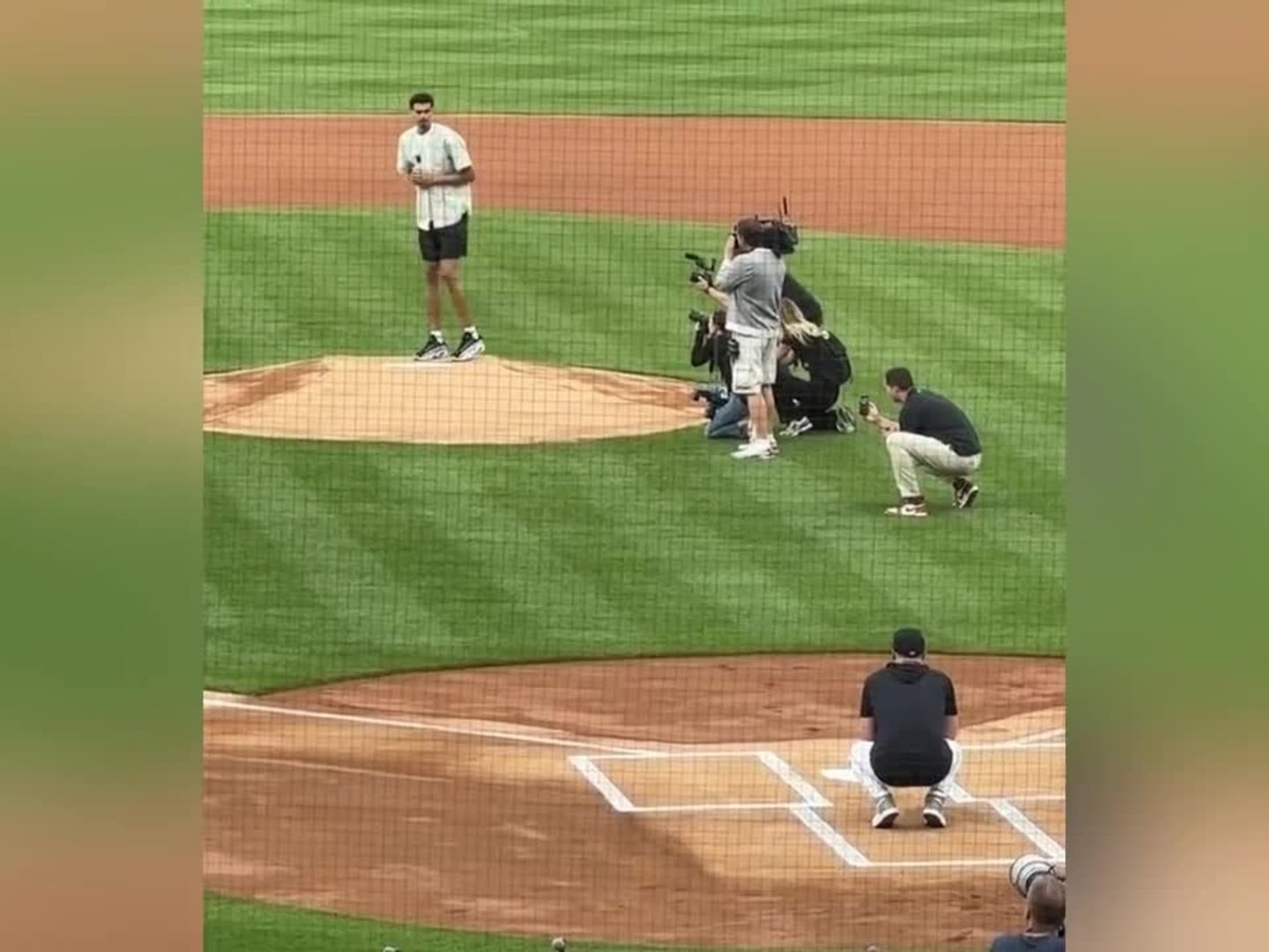 Victor Wembanyama's awful first pitch at Yankee Stadium, another in the collection