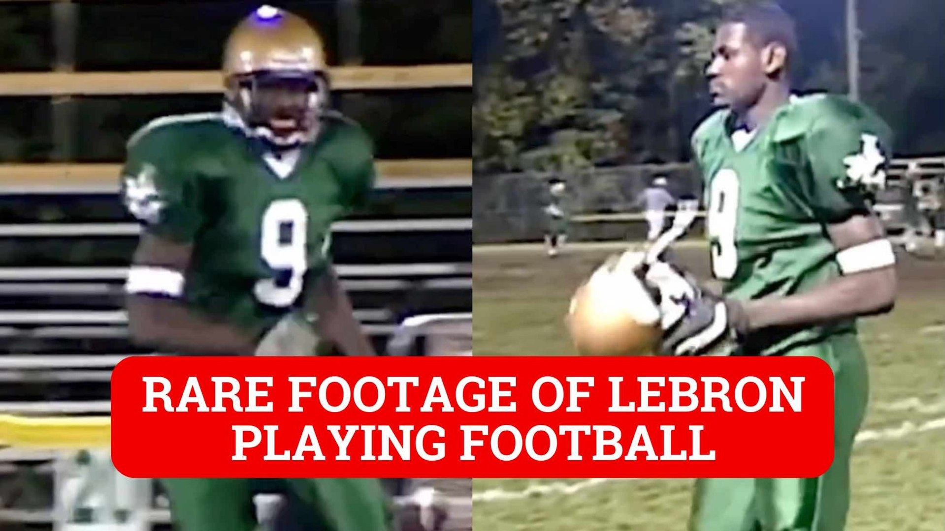 Rare footage of LeBron James dominating high school football