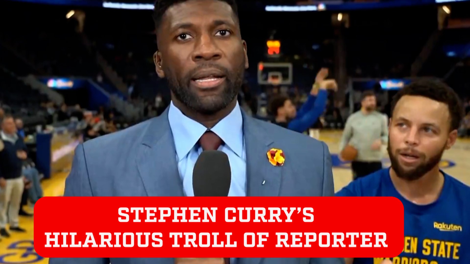 Stephen Curry trolls Warriors Reporter on live TV