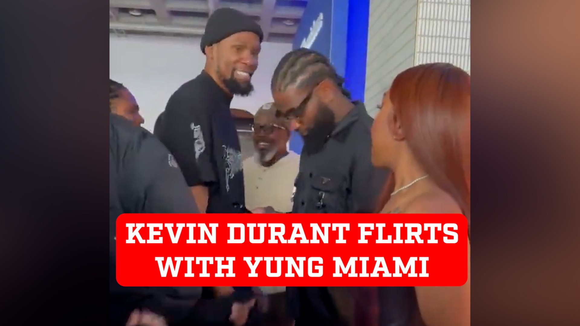 Watch Kevin Durant flirt with Yung Miami during the NBA All-Star Weekend
