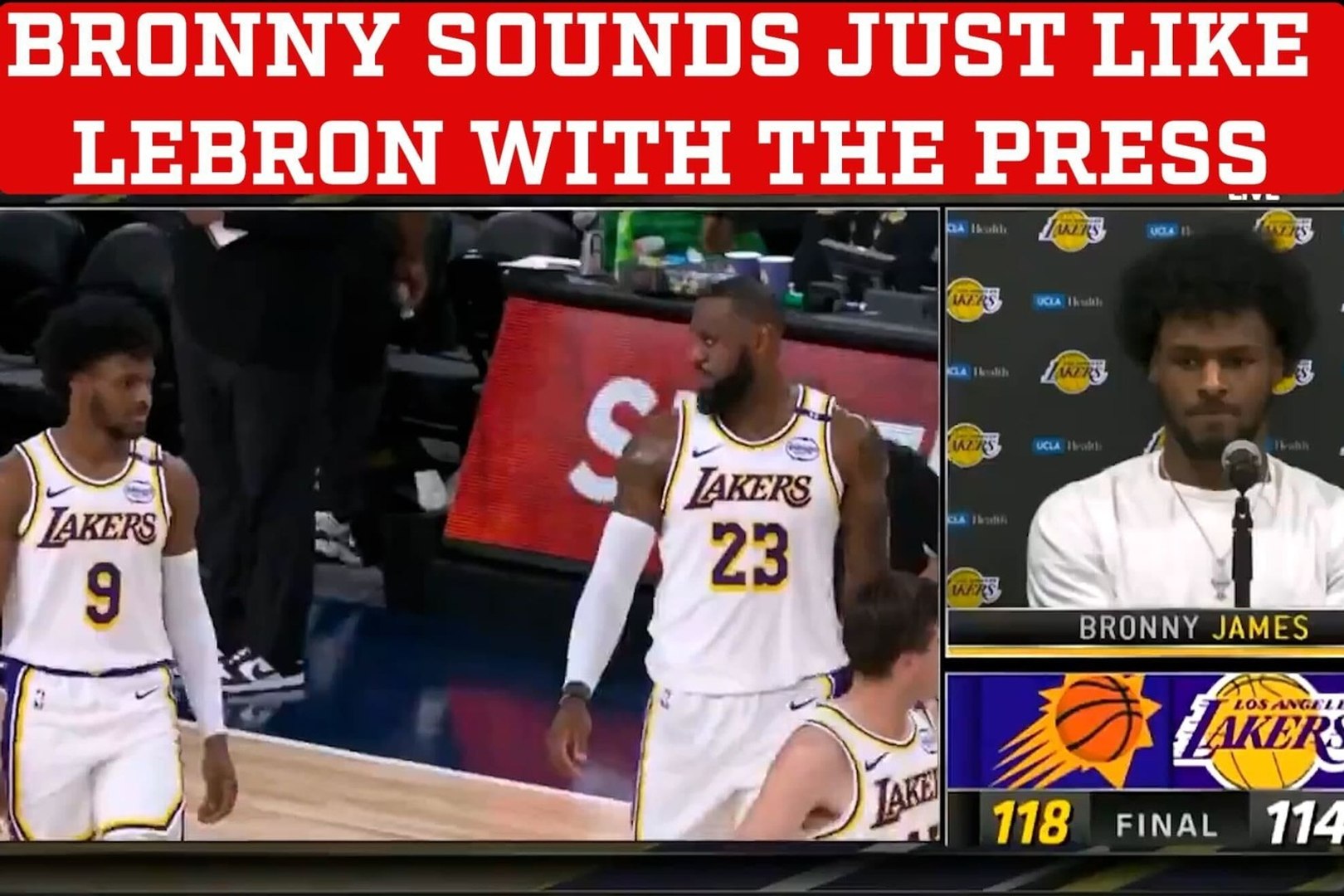 Bronny James shows the same attitude as Lebron with the media