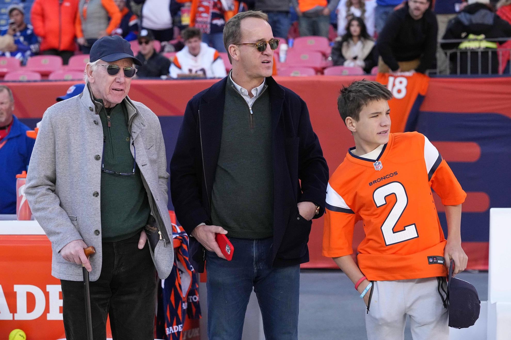 Archie Manning, Payton Manning and Marshall Manning