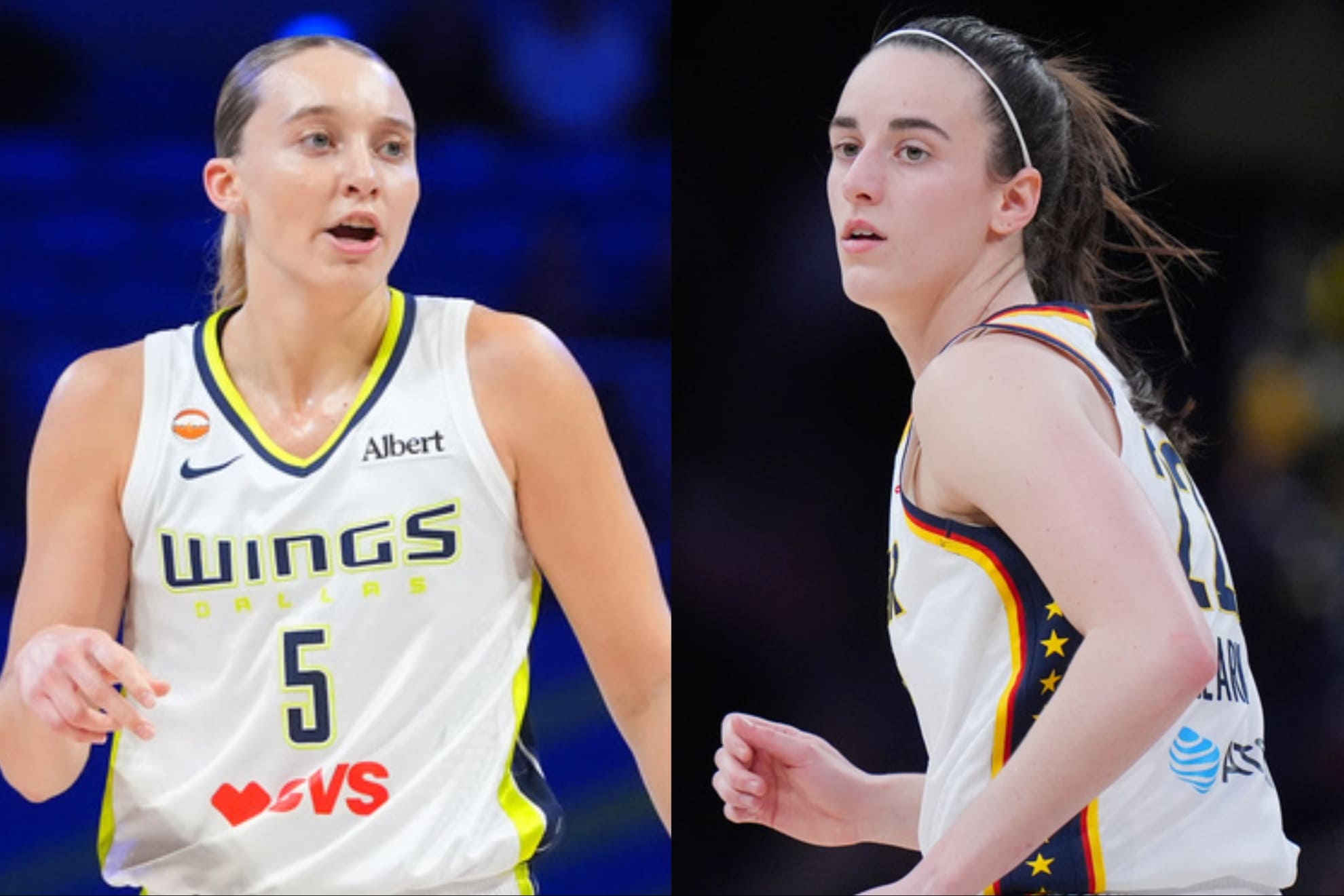 Paige Bueckers and Caitlin Clark.