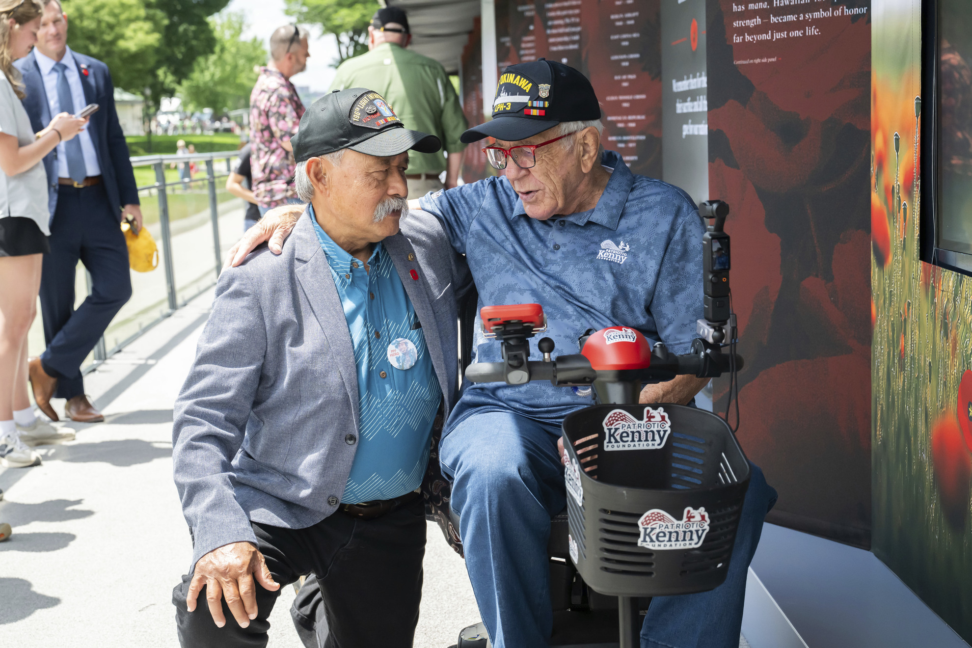 Allen Hoe, Vietnam combat veteran, and Patriotic Kenny, Navy veteran