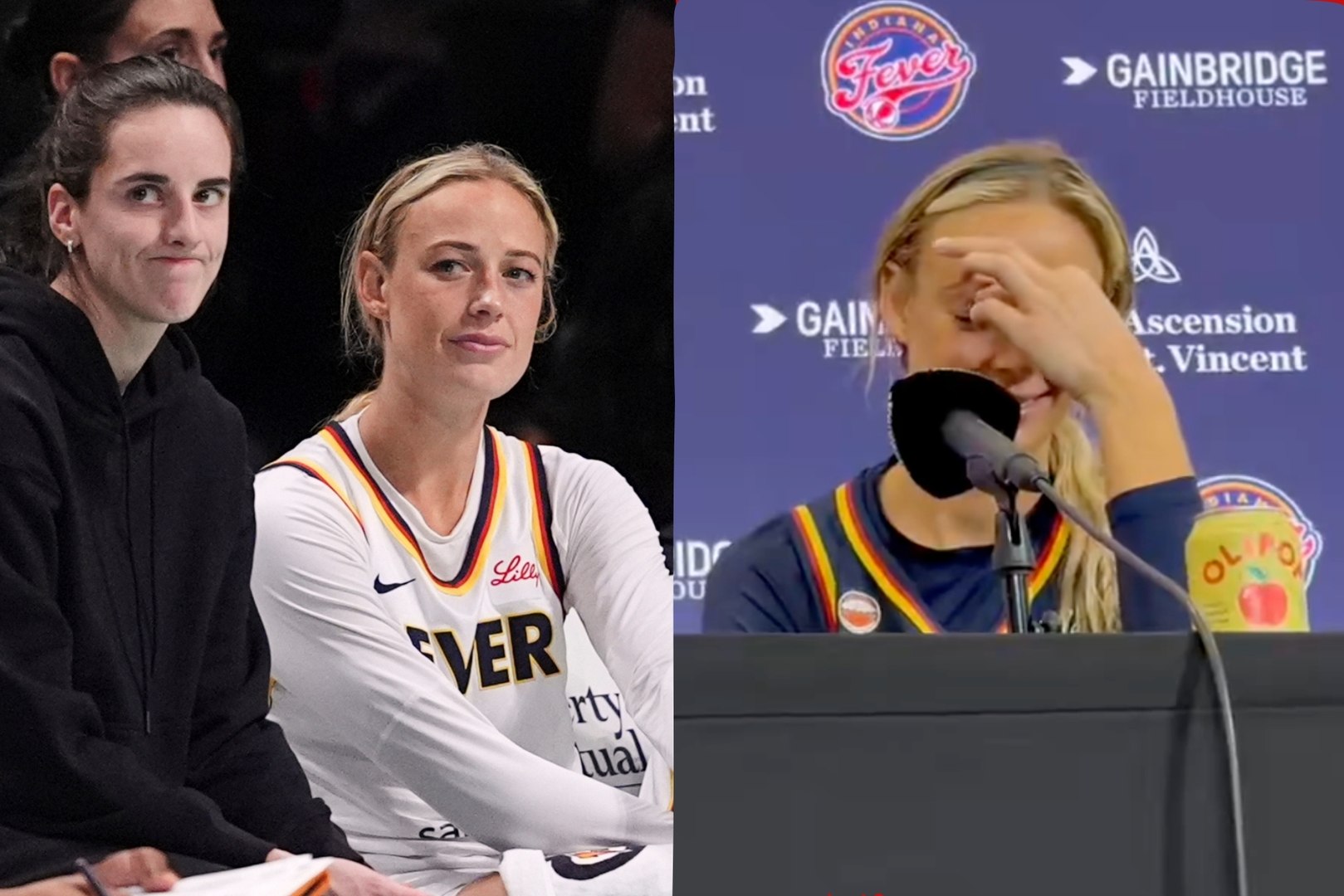 Sophie Cunningham and Caitlin Clark sparked conversation online after a brief moment of visible tension during a discussion about WNBA officiating. Fans quickly focused on Cunningham’s reaction to Clark’s comments defending referees. However, the situation was quickly diffused as both players ended the exchange positively moments later.