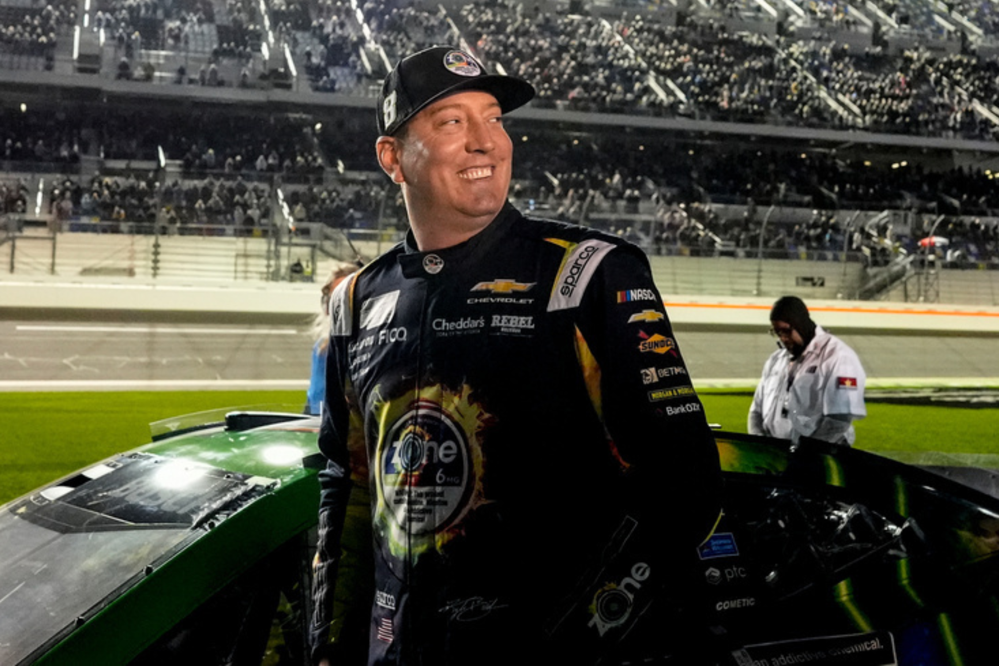 NASCAR driver Kyle Busch during the Daytona 500 in 2026.