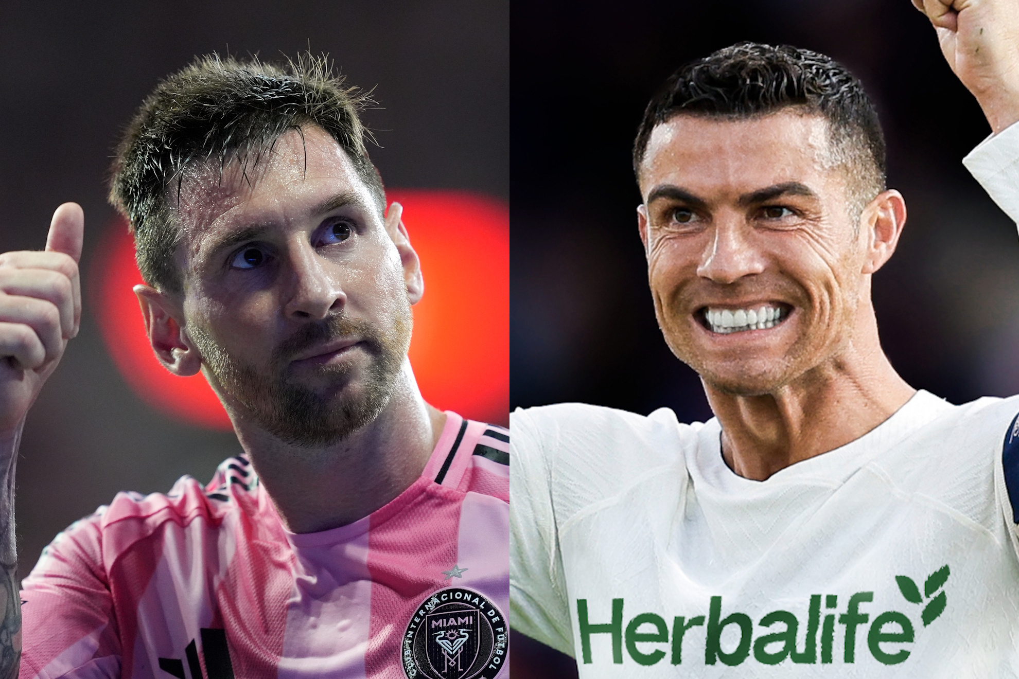 Lionel Messi and Cristiano Ronaldo.