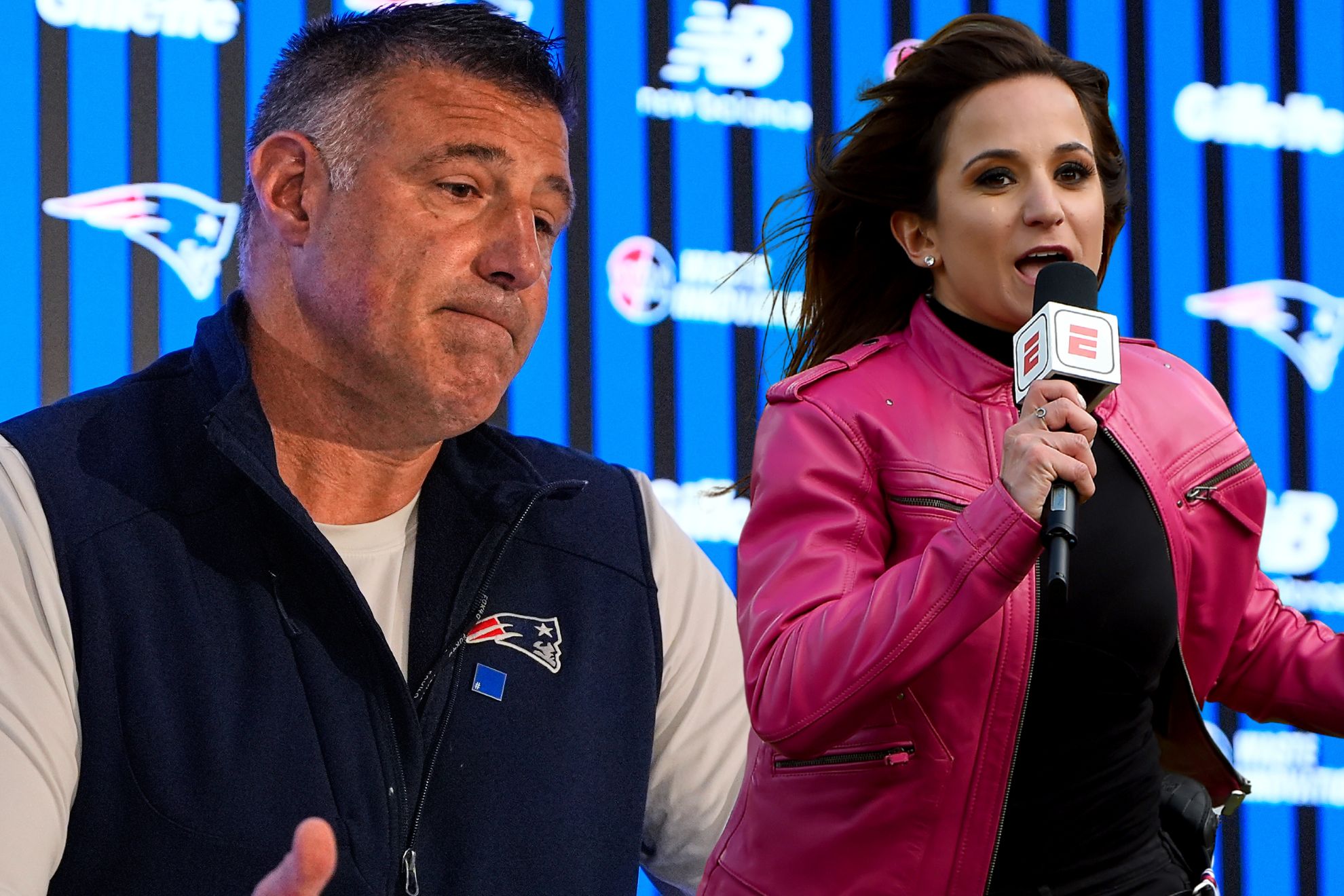 Mike Vrabel &amp; Dianna Russini.