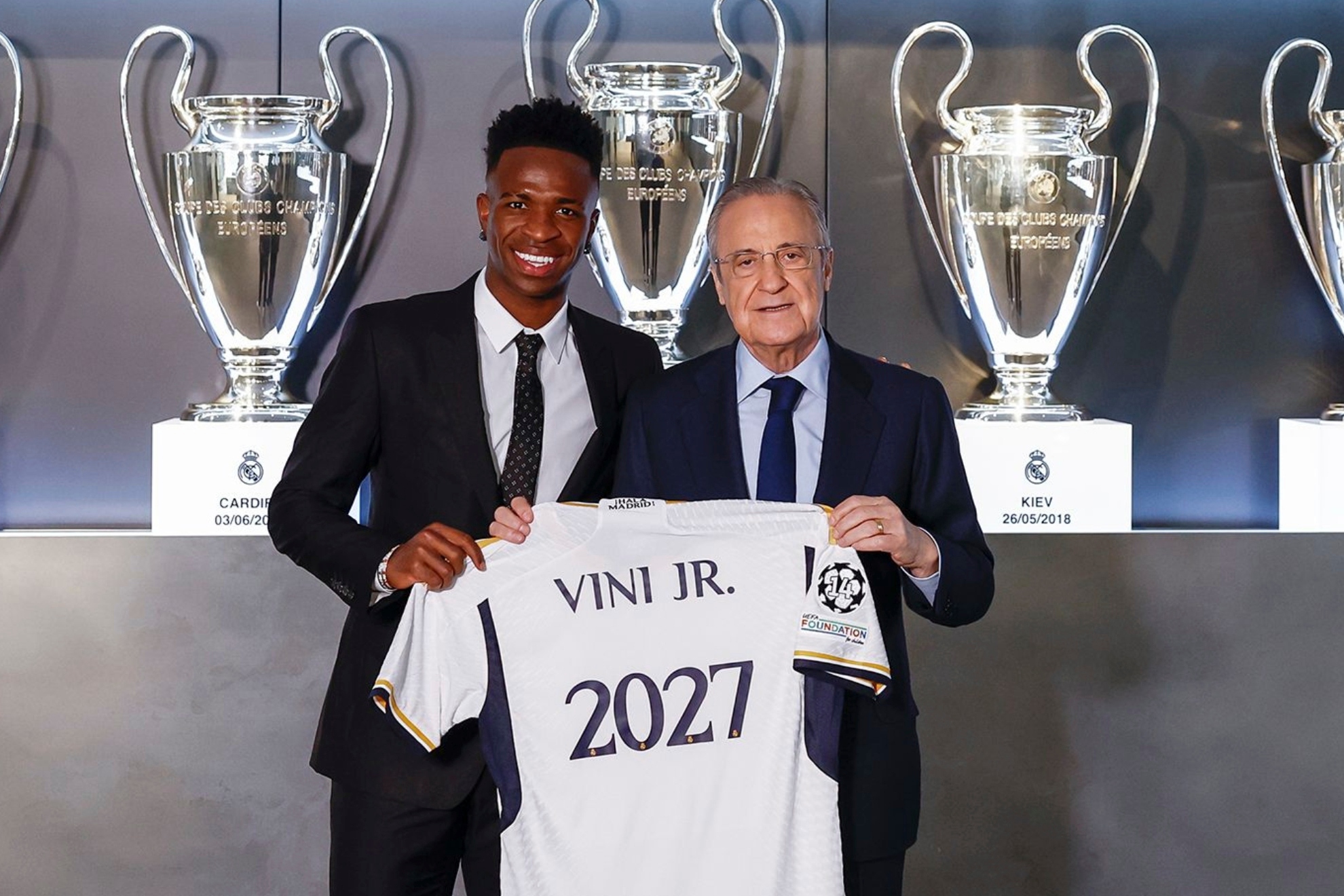 Vinicius and Florentino Pérez