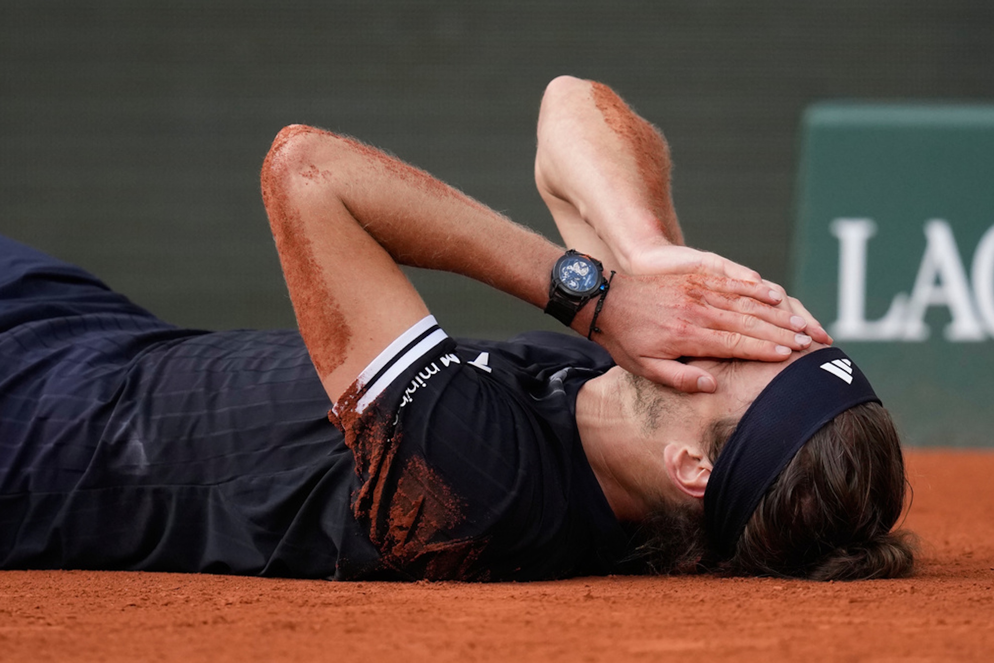 Alexander Zverev of Germany celebrates after winning.